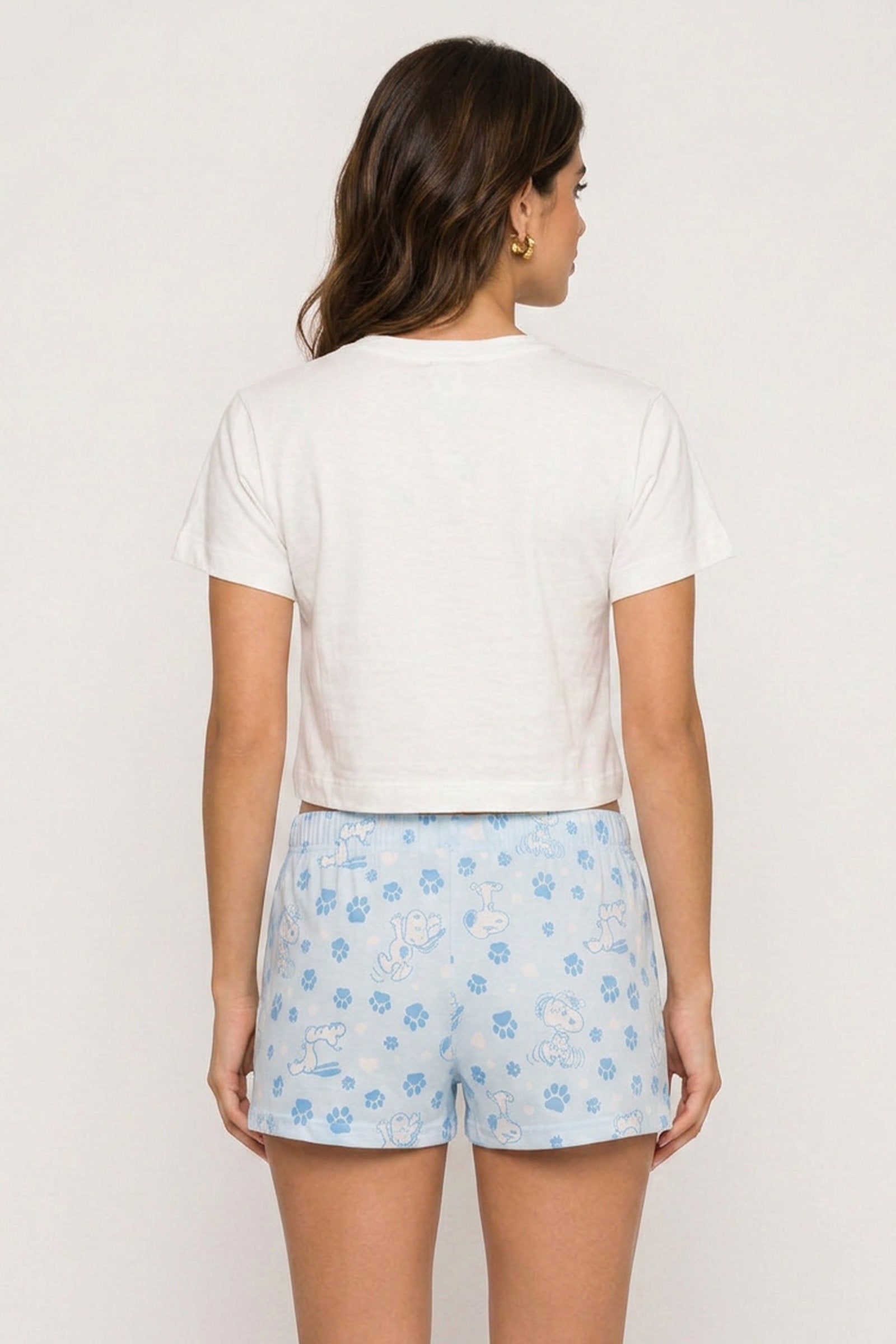 Pijama de dama snoopy short manga corta imagen 3