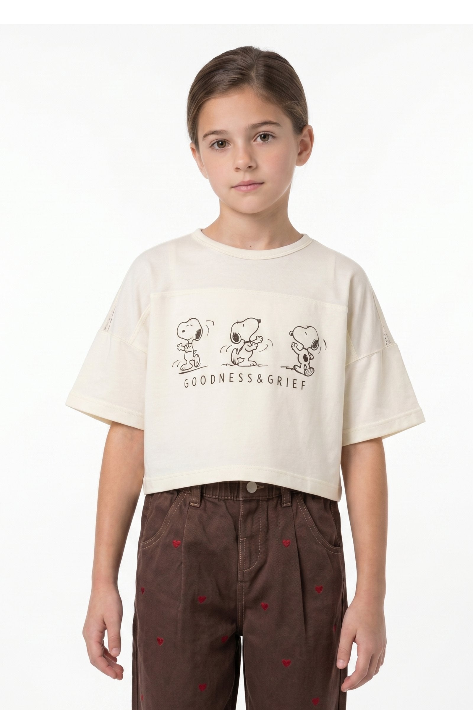 Blusa de niña snoopy cuello redondo imagen 2