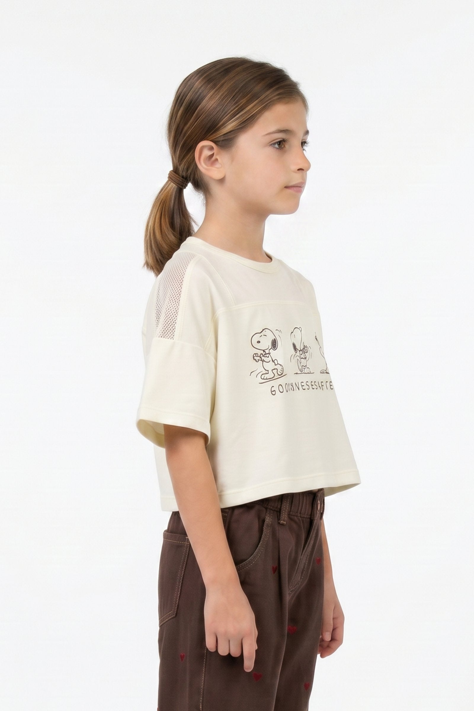 Blusa de niña snoopy cuello redondo imagen 3