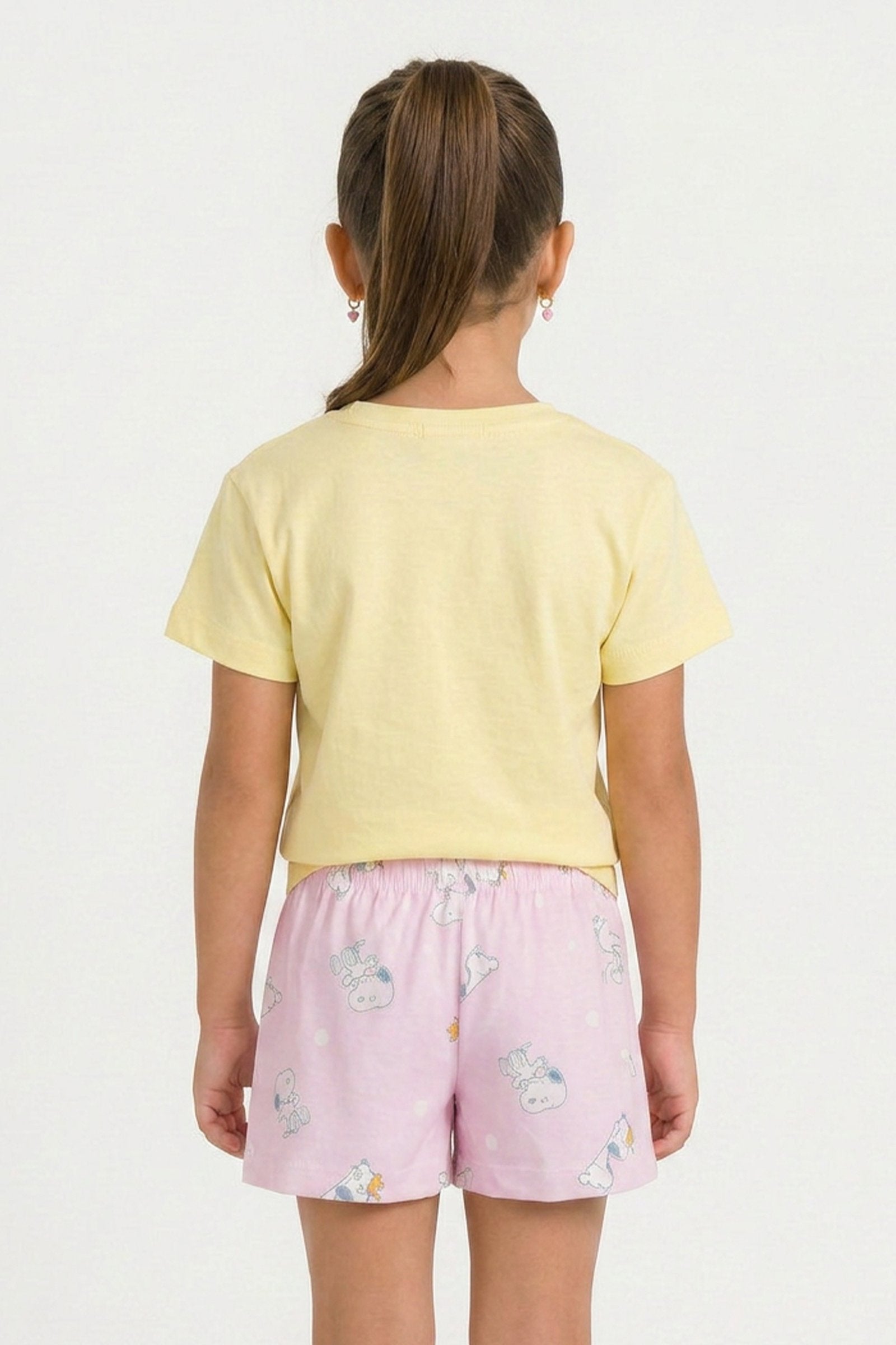 Pijama de niña snoopy manga corta imagen 2