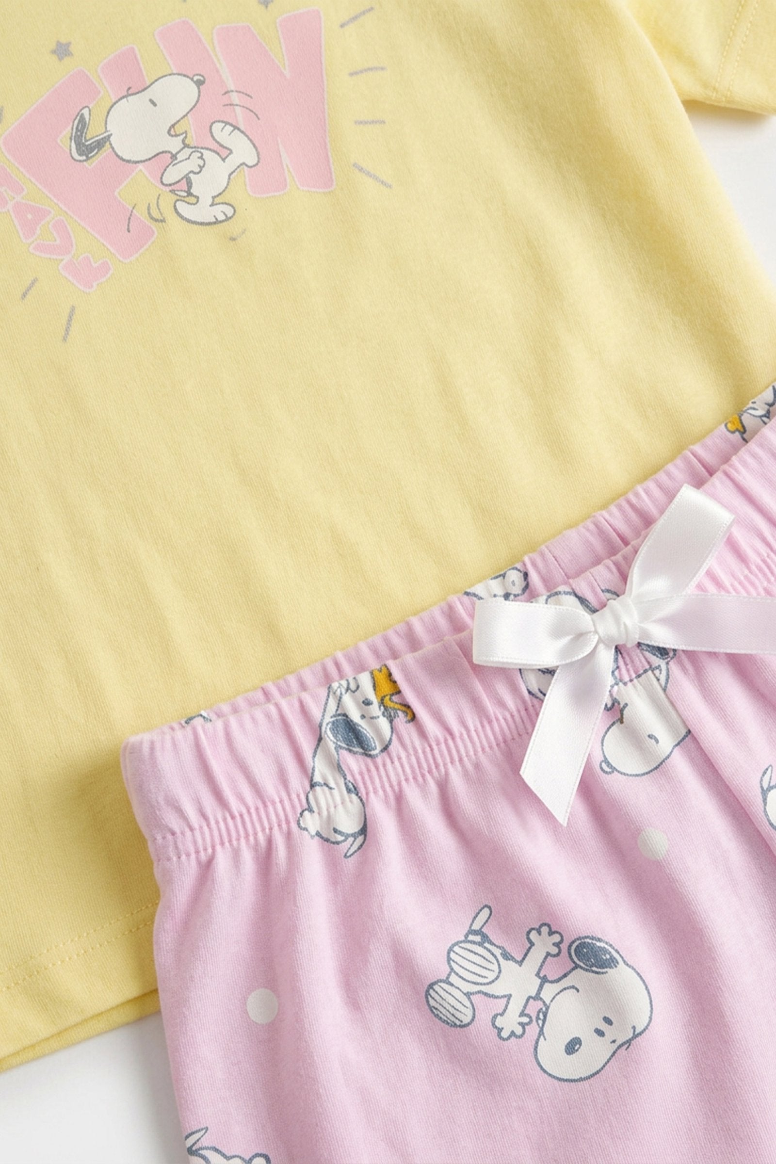 Pijama de niña snoopy manga corta imagen 5