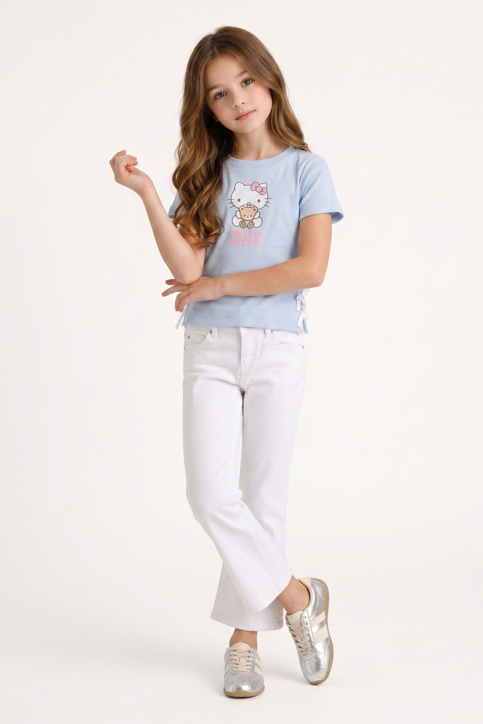 Blusa de niña hello kitty manga corta imagen 2