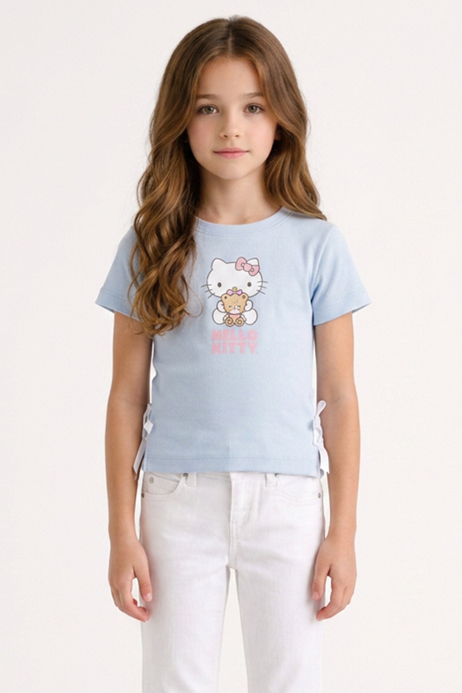Blusa de niña hello kitty manga corta imagen 3