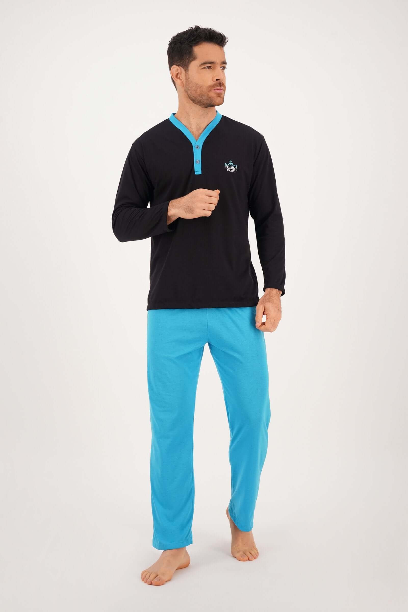 Pijama de hombre manga larga imagen 2
