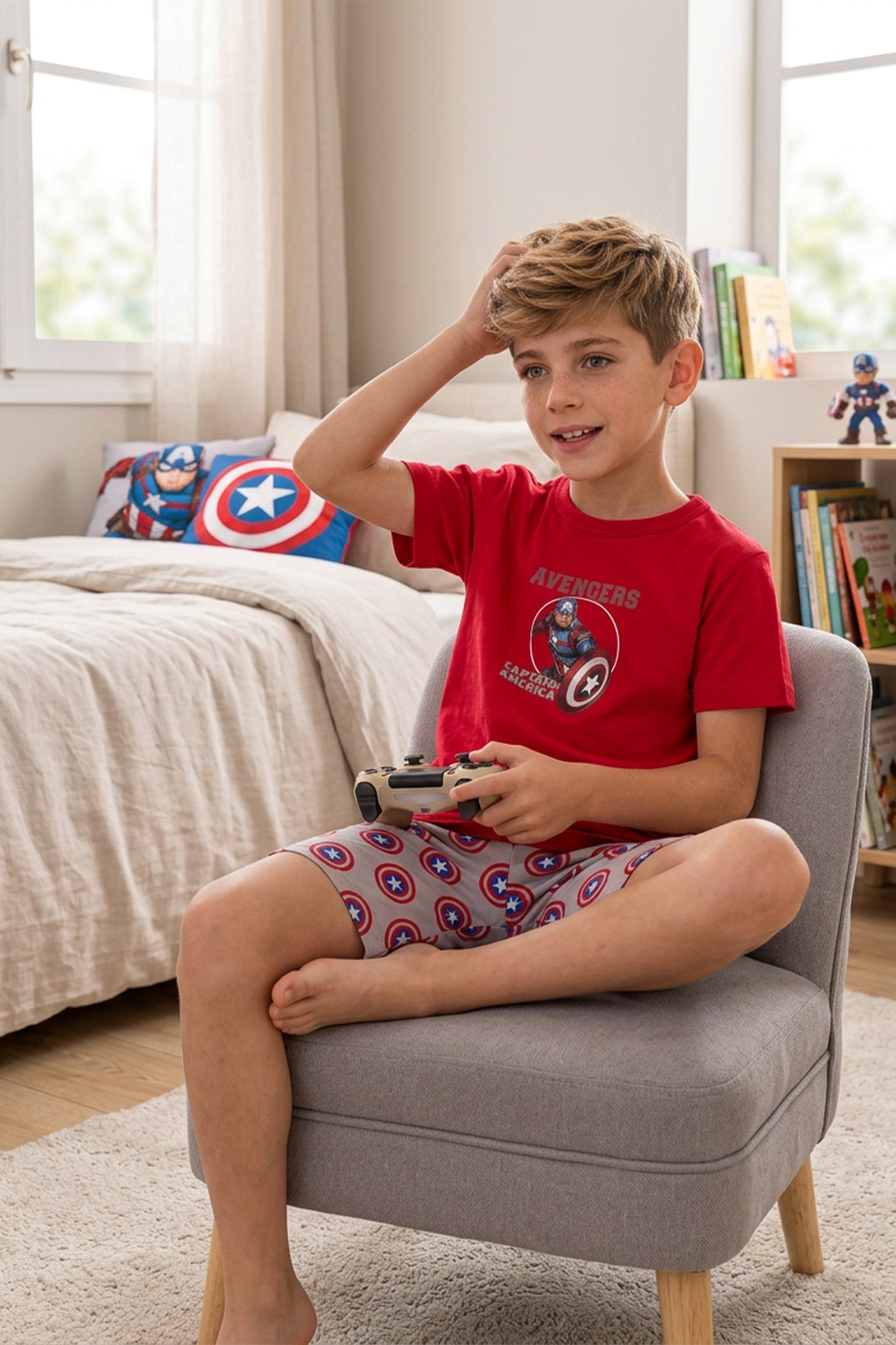 Pijama de niño avengers cuello redondo imagen 4