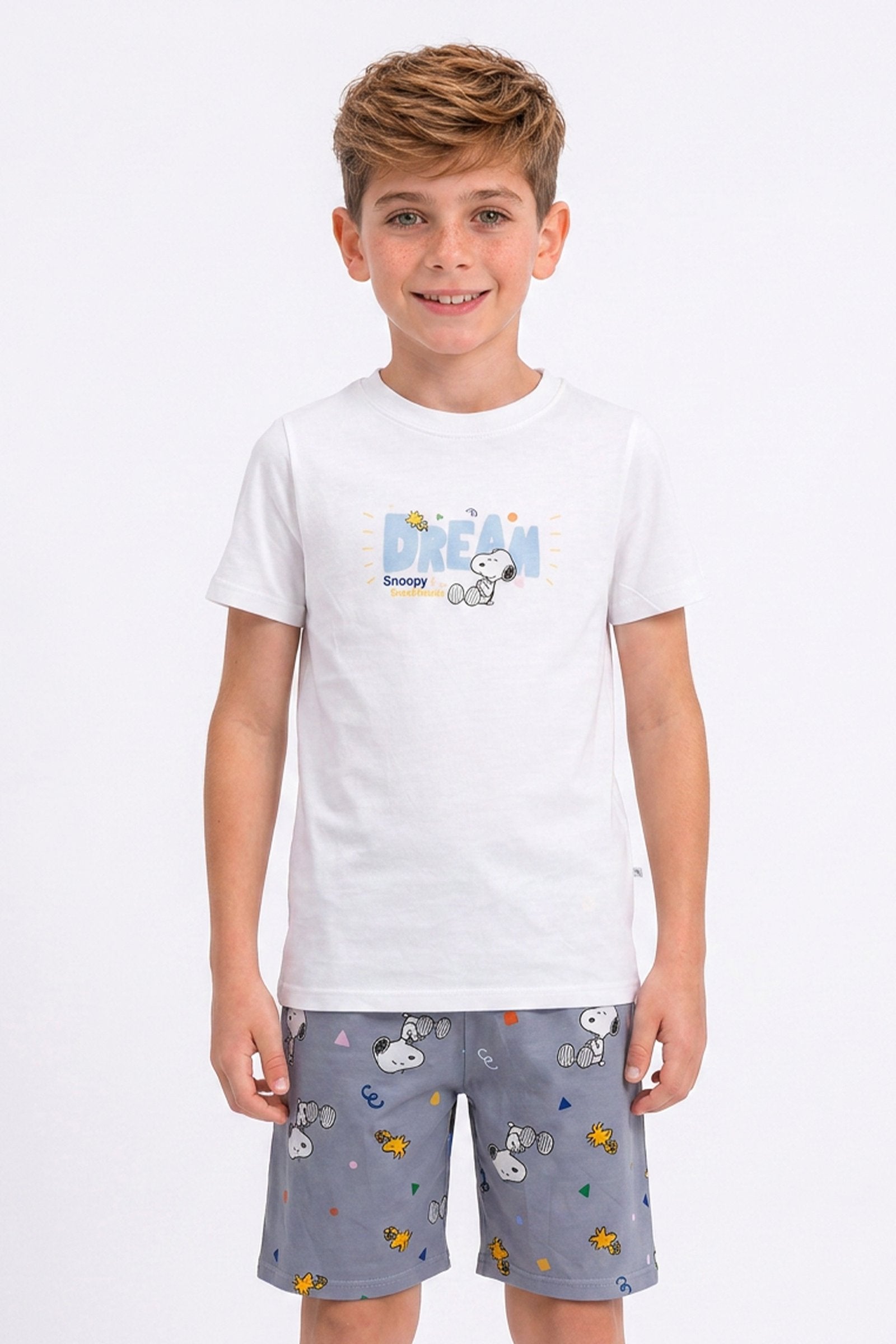 Pijama de niño snoopy cuello redondo imagen 2