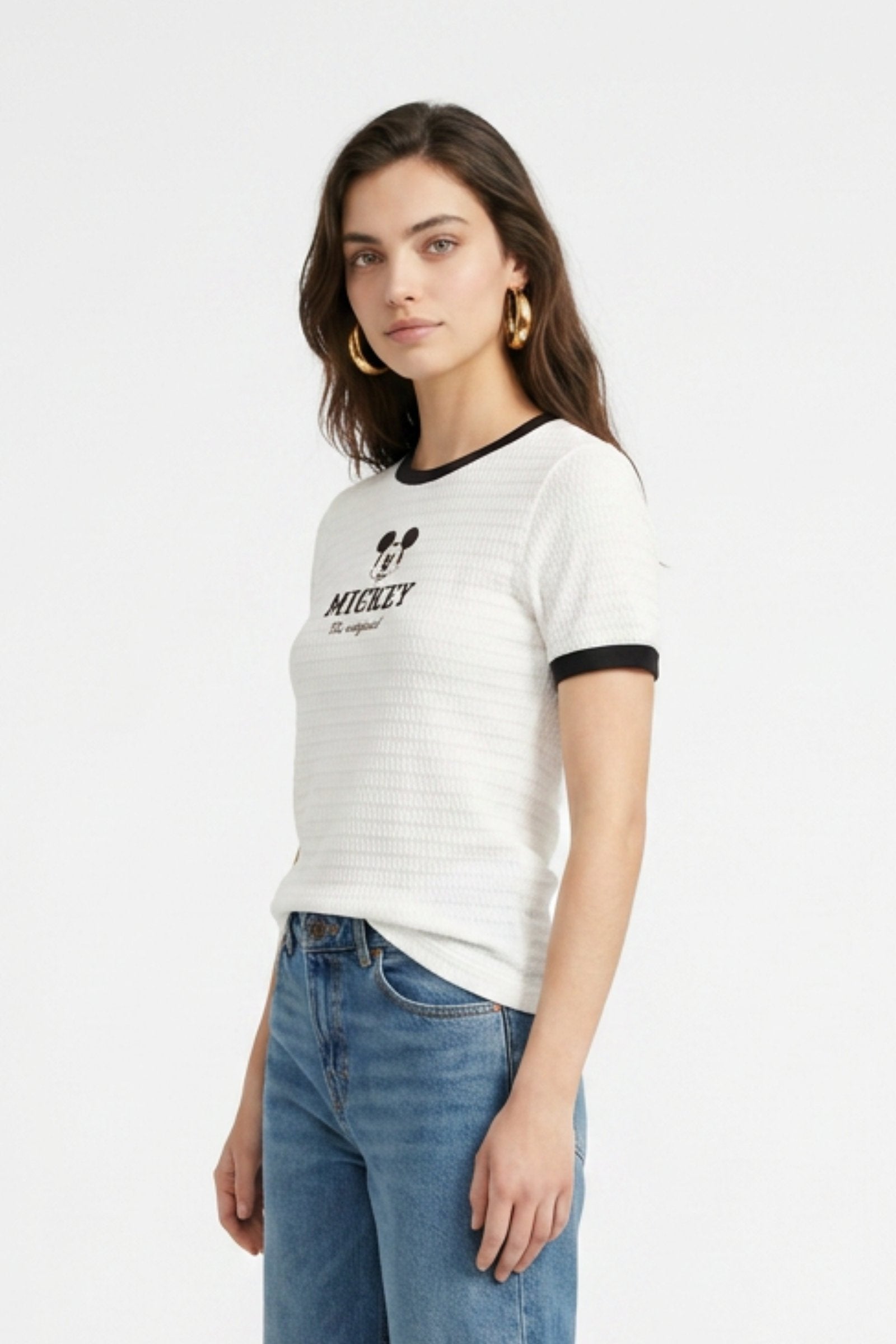 Blusa de dama mickey manga corta imagen 3
