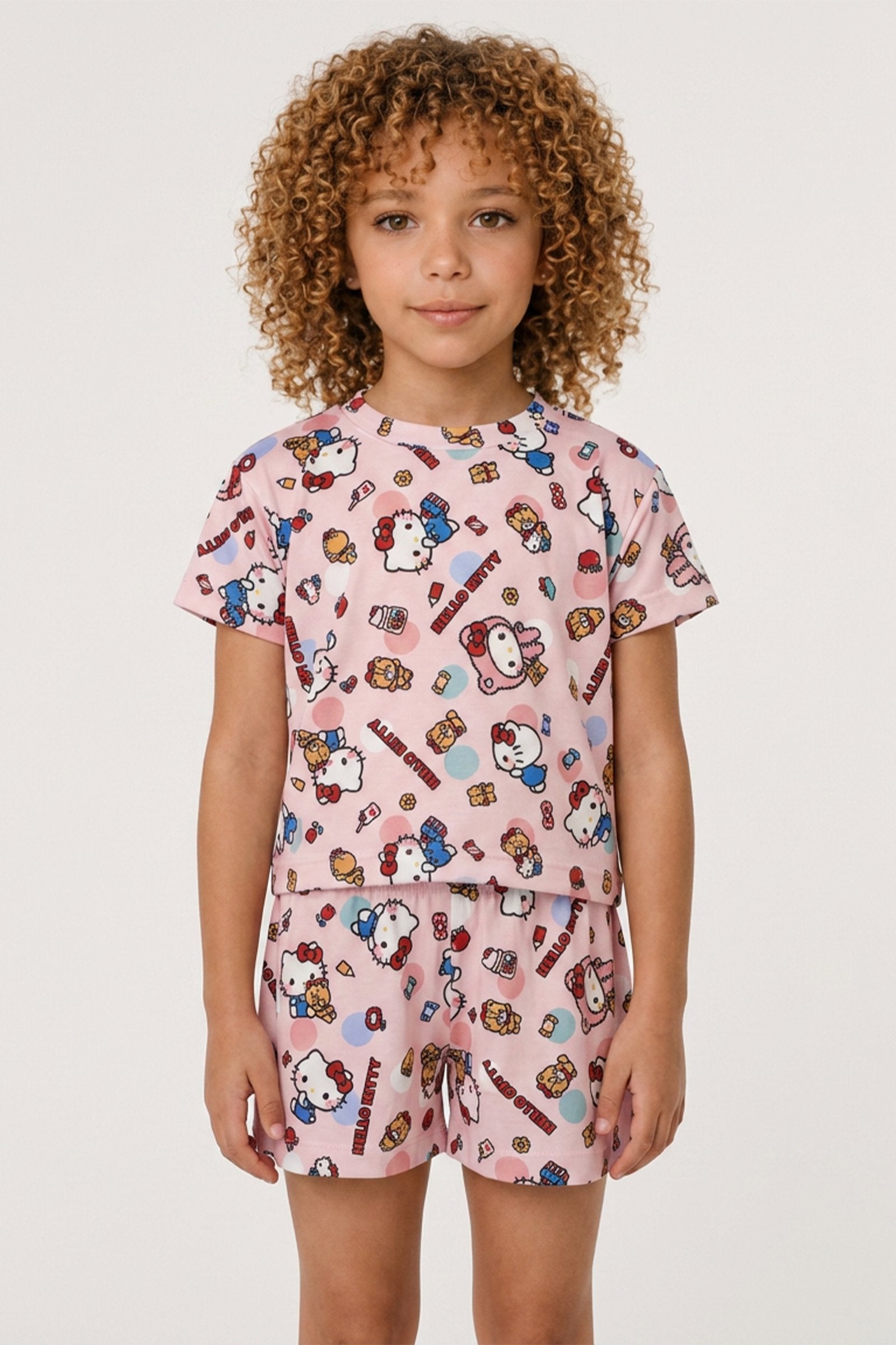 Pijama de niña hello kitty manga corta imagen 2