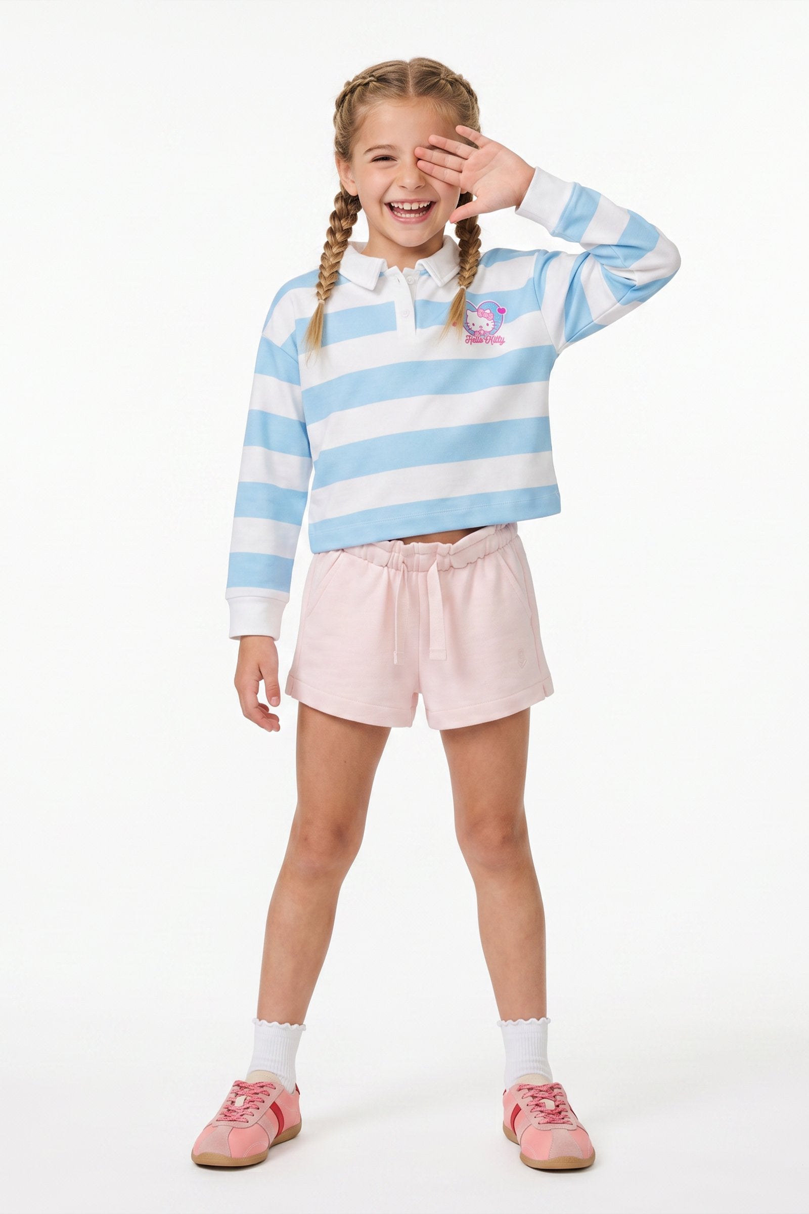 Camibuso de niña hello kitty cuello camisero imagen 2