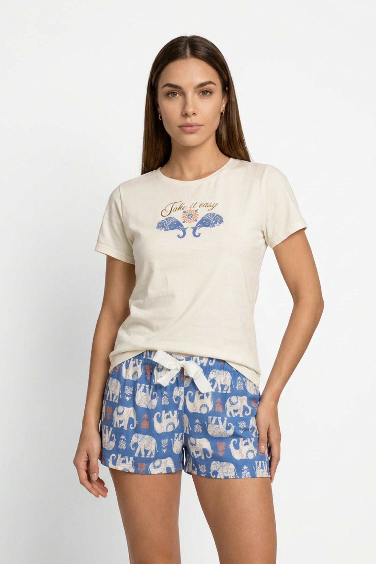 Pijama de dama estampada imagen 2