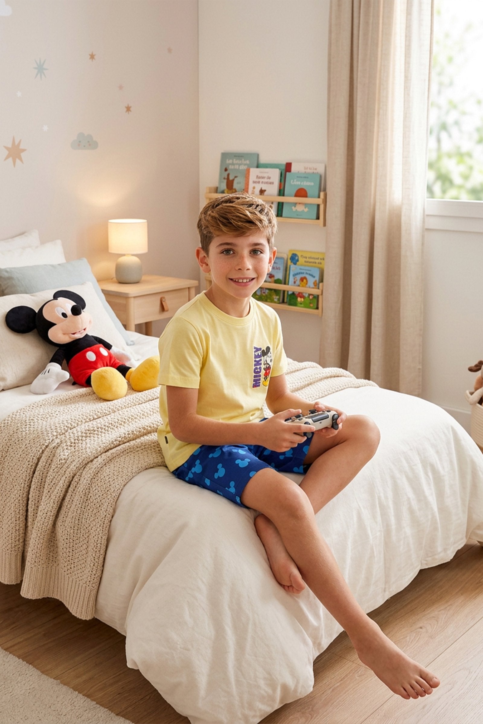 Pijama de niño mickey manga corta imagen 5