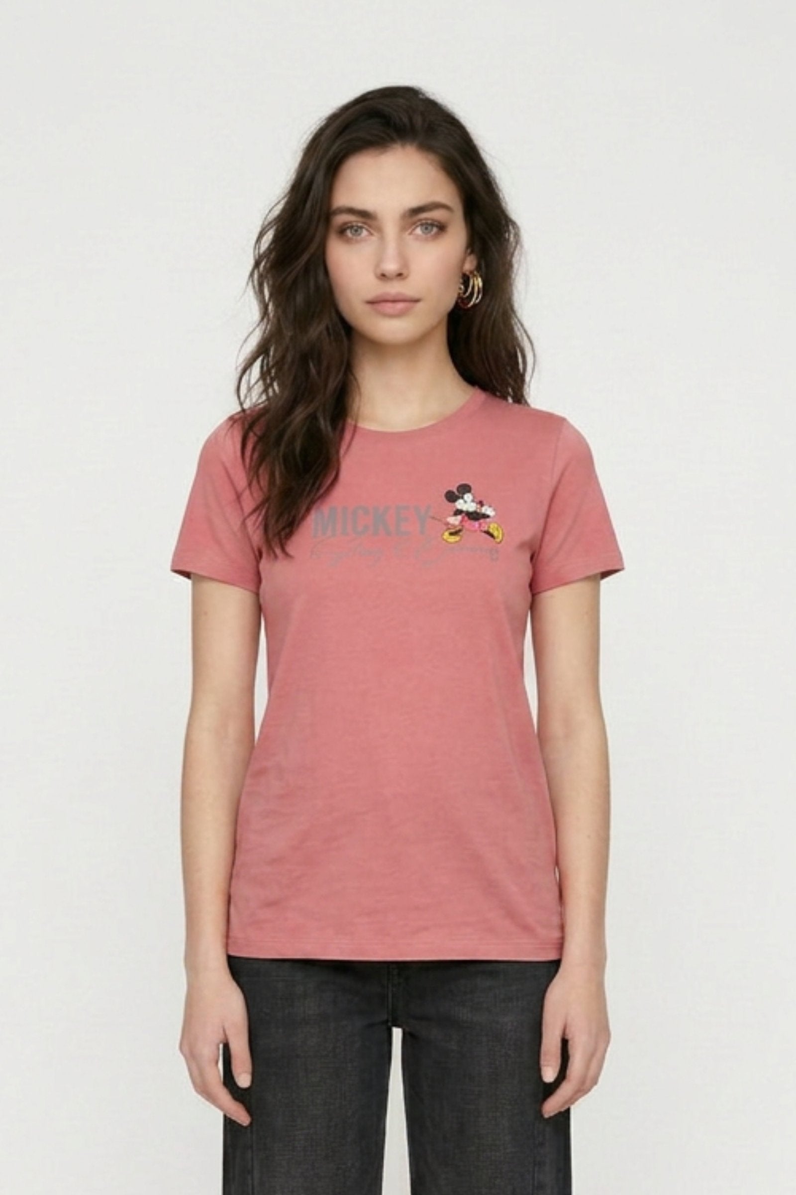 Camiseta de dama mickey manga corta imagen 2