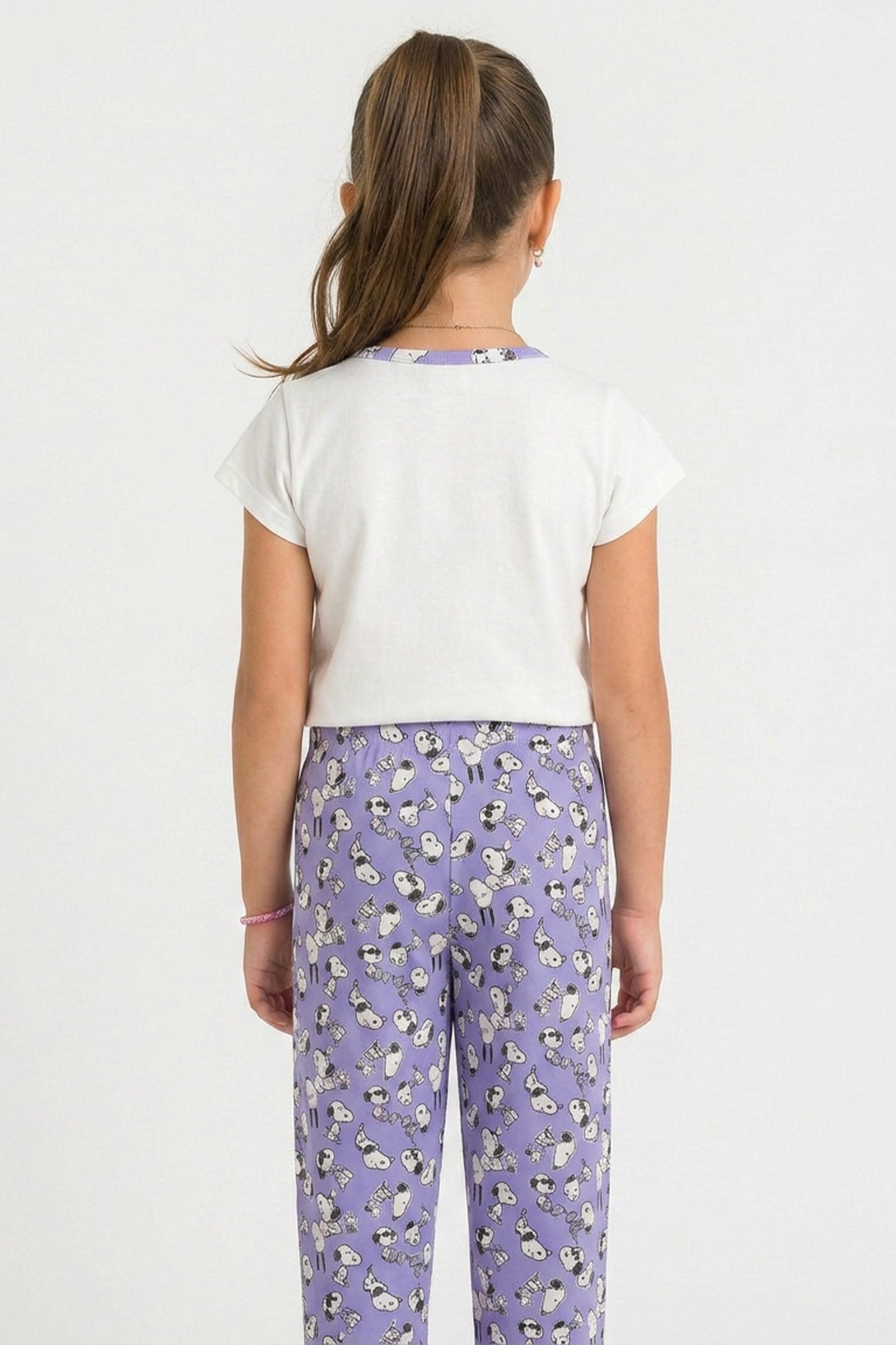 Pijama de niña snoopy manga corta imagen 3