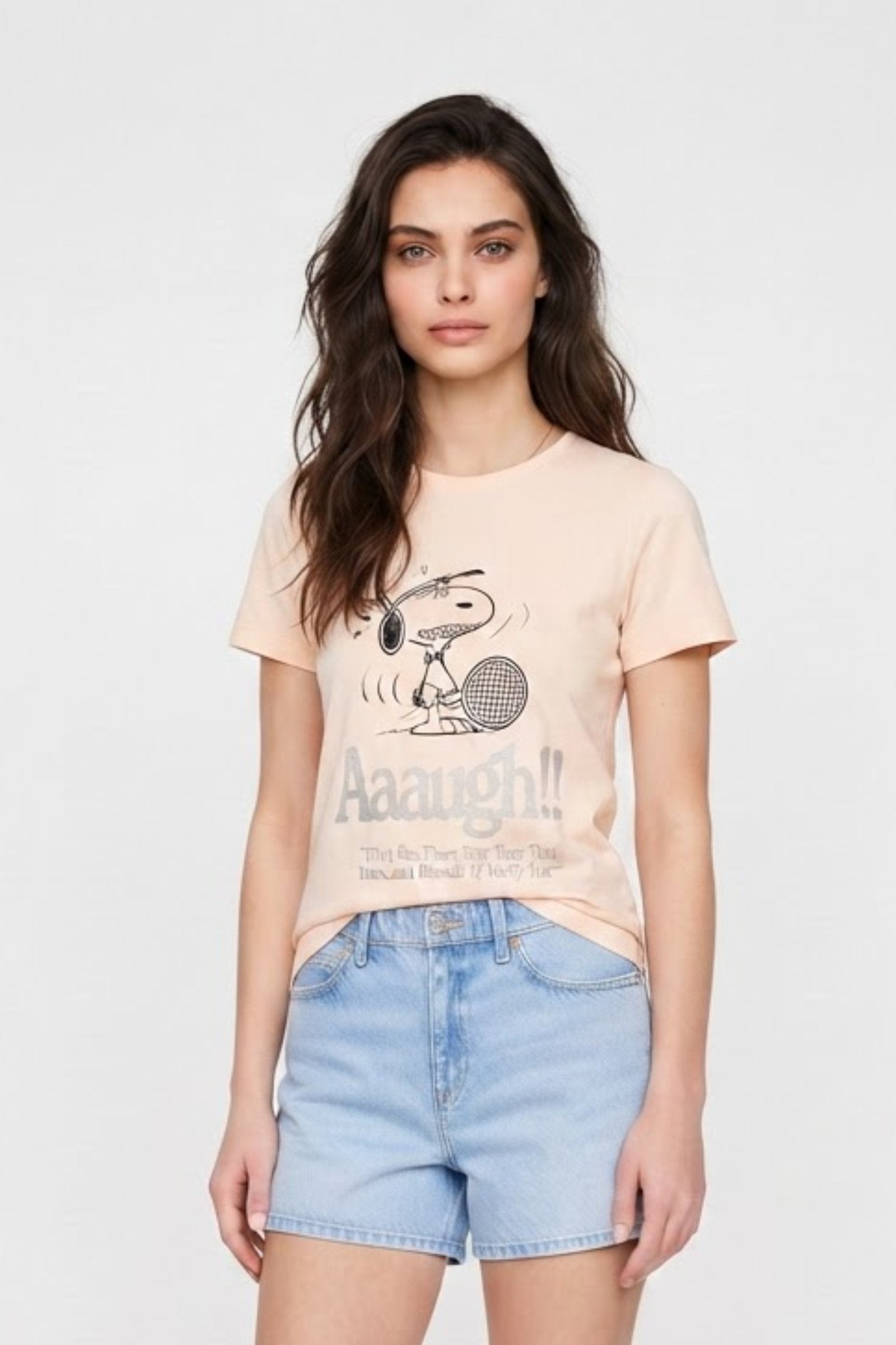 Camiseta de dama snoopy manga corta imagen 2