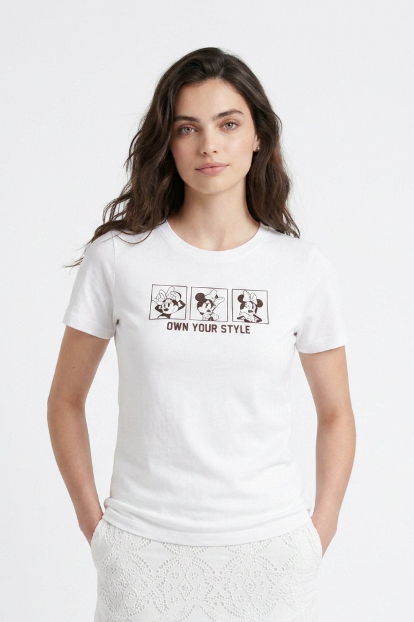 Camiseta de dama minnie manga corta imagen 2