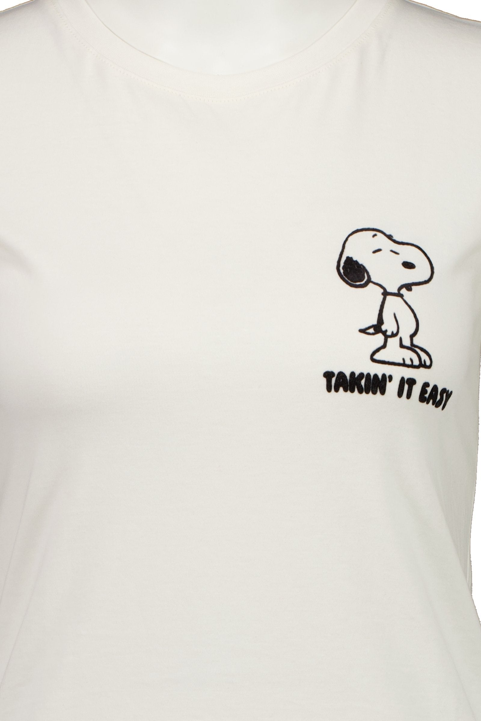 Camiseta de dama de snoopy cuello redondo imagen 4