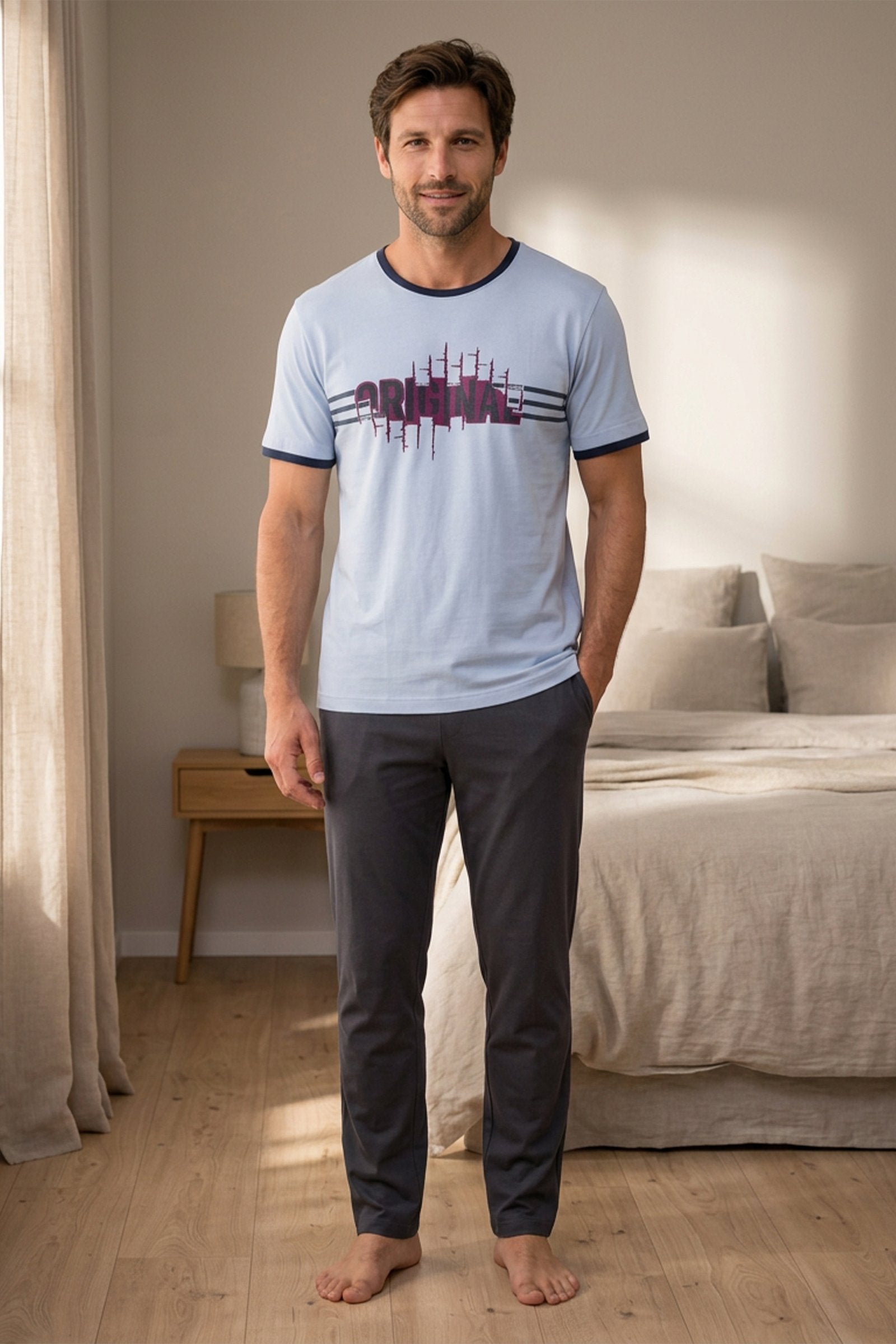 Pijama de hombre manga corta imagen 6