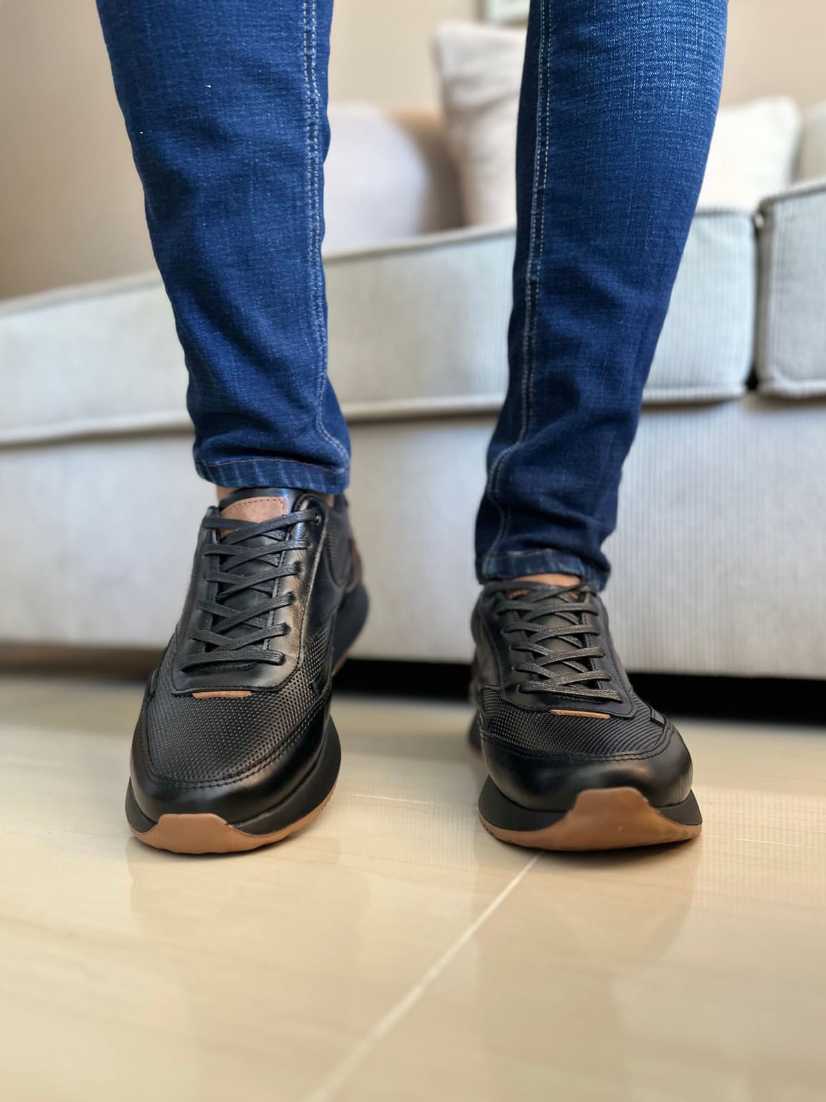 SNEAKERS ORVELTE - PARA HOMBRE - EN CUERO - REF: 3223P imagen 3
