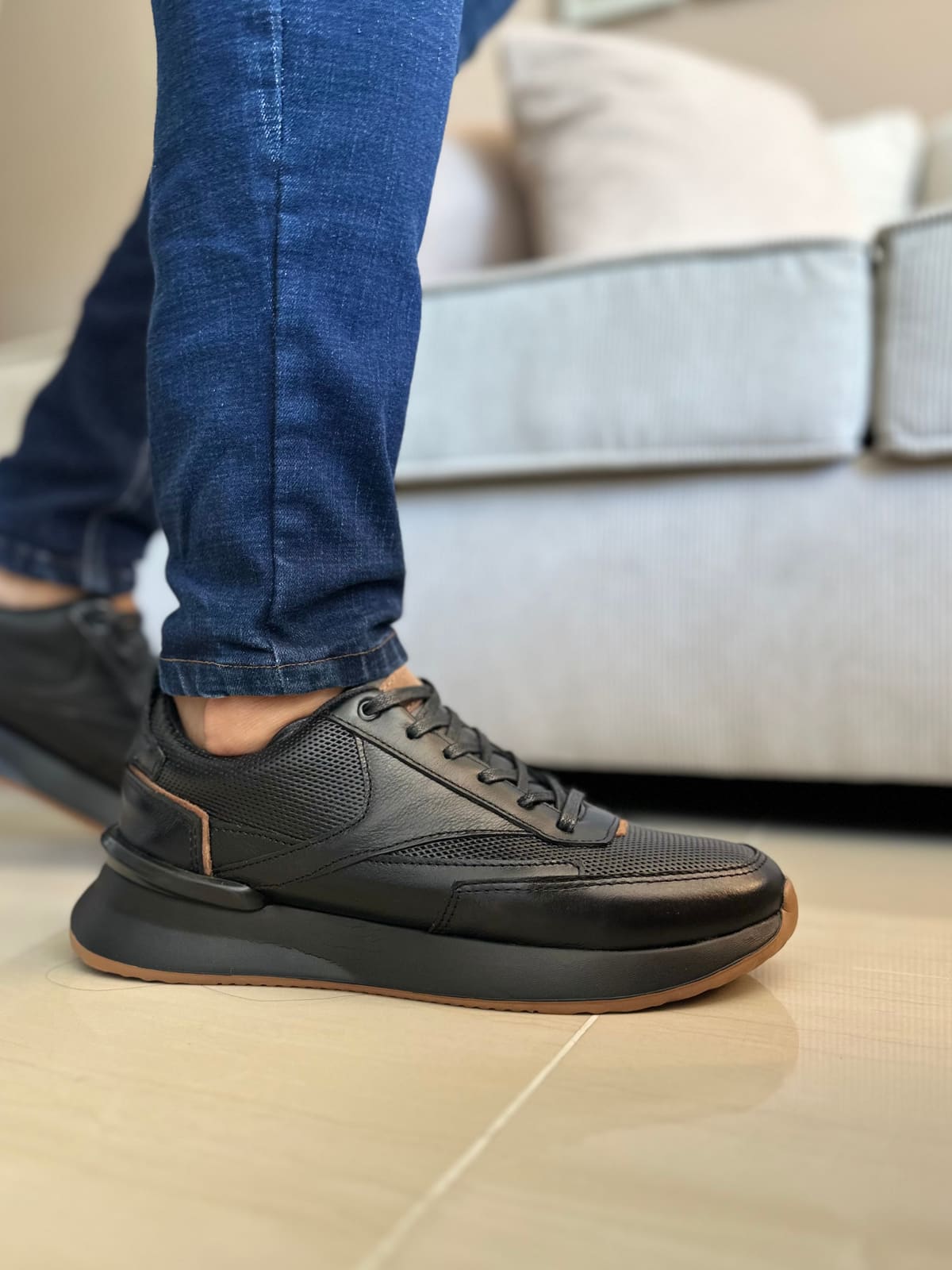 SNEAKERS ORVELTE - PARA HOMBRE - EN CUERO - REF: 3223P imagen 4