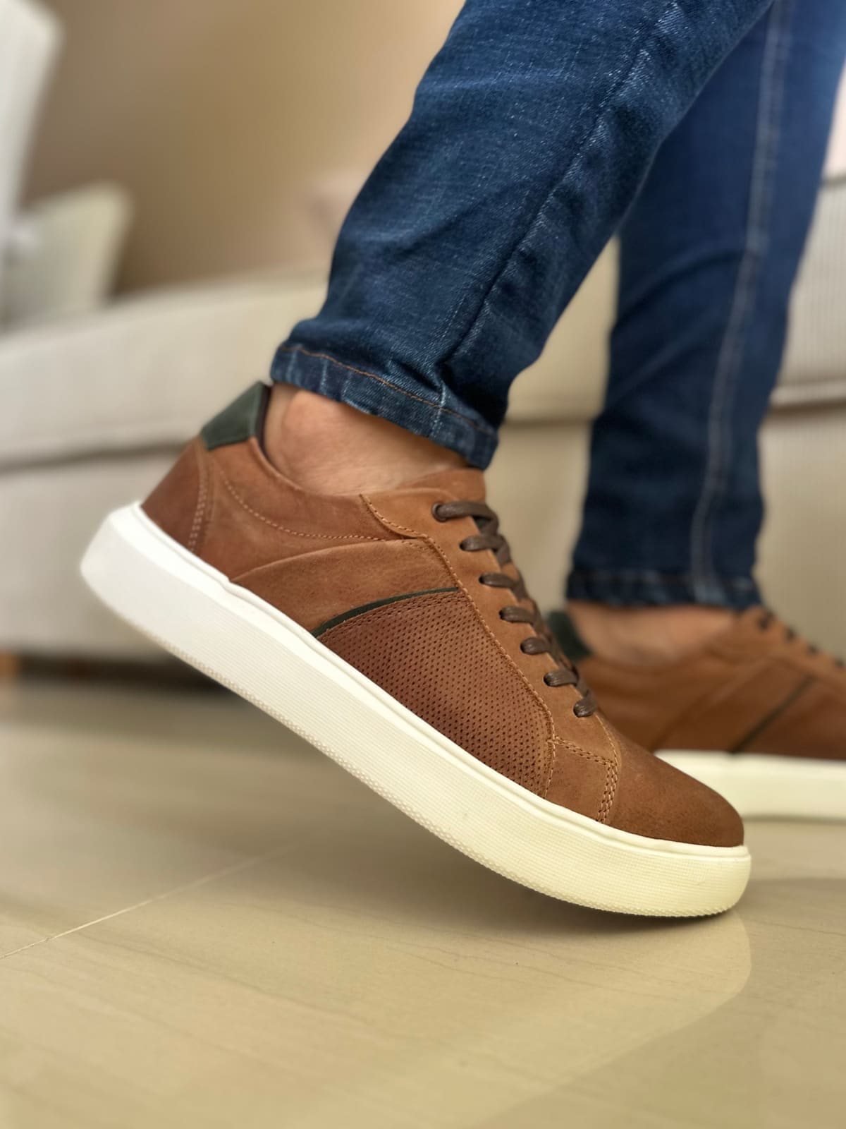 SNEAKER OLISE - EN CUERO - PARA HOMBRE - REF: 3220 CXV imagen 4