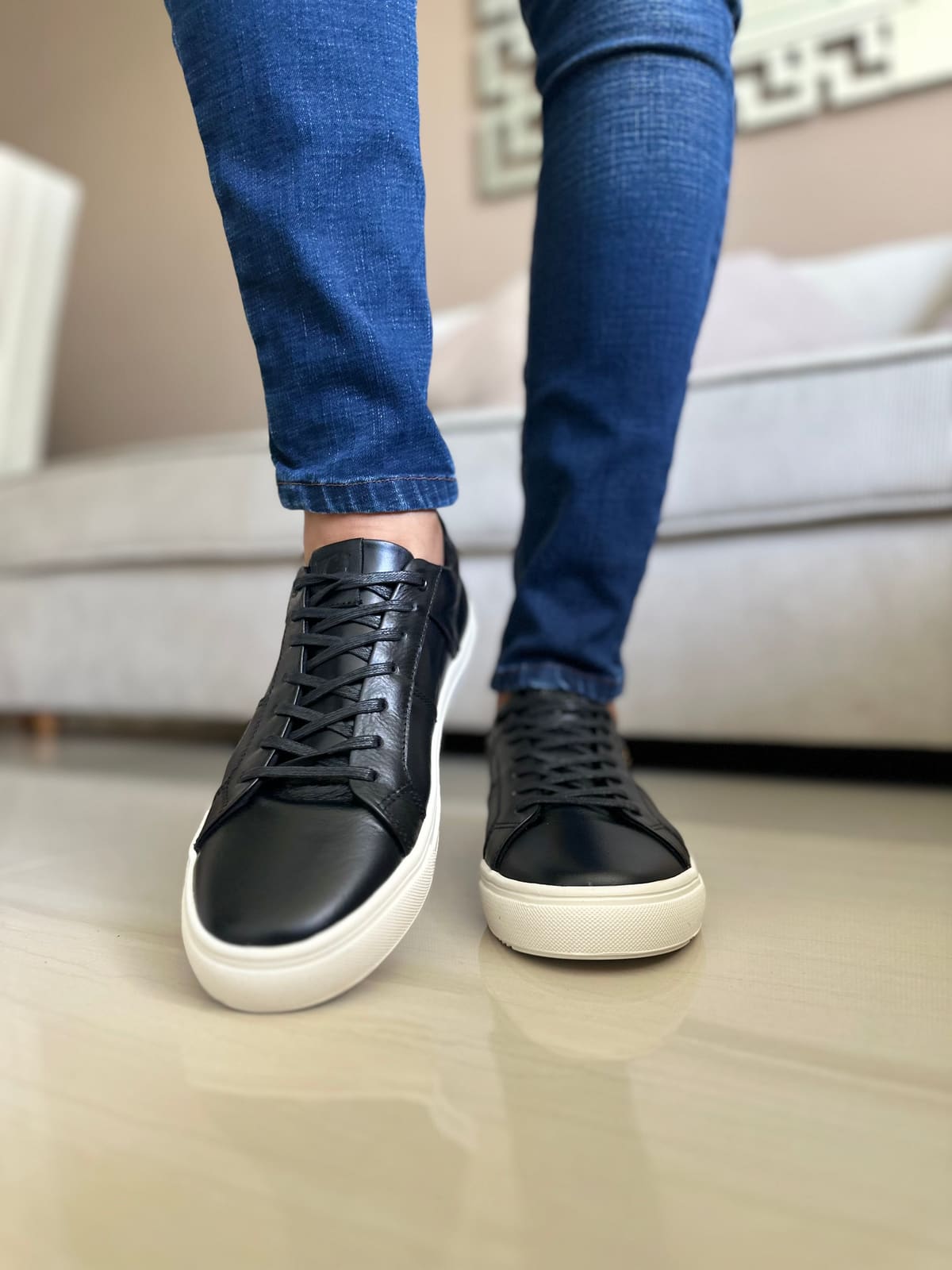 SNEAKERS ELBRUS-CUERO NEGRO- REF: ANT 573 imagen 2