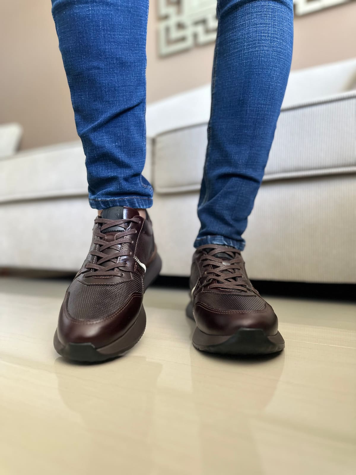 SNEAKER POLTER - EN CUERO - PARA HOMBRE - REF: T-06 imagen 3