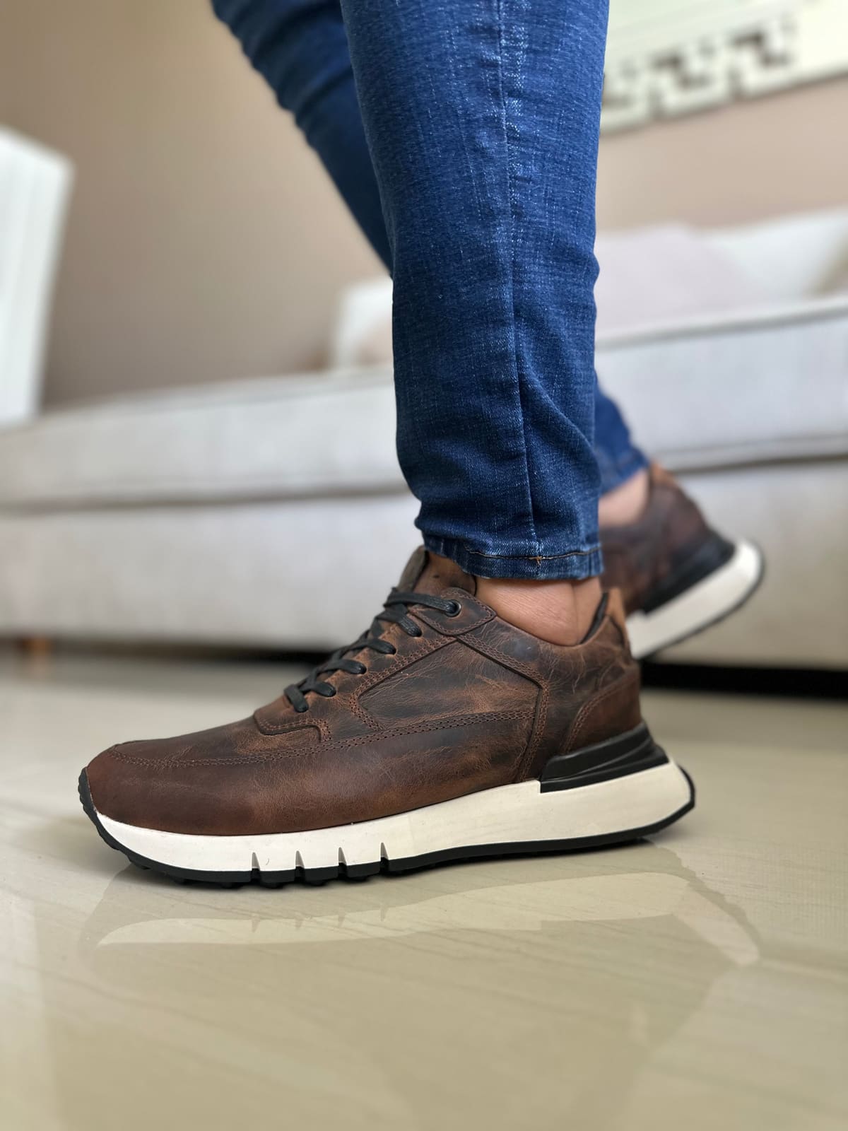 SNEAKERS TEIDE - EN CUERO - REF: ANT 600A imagen 3