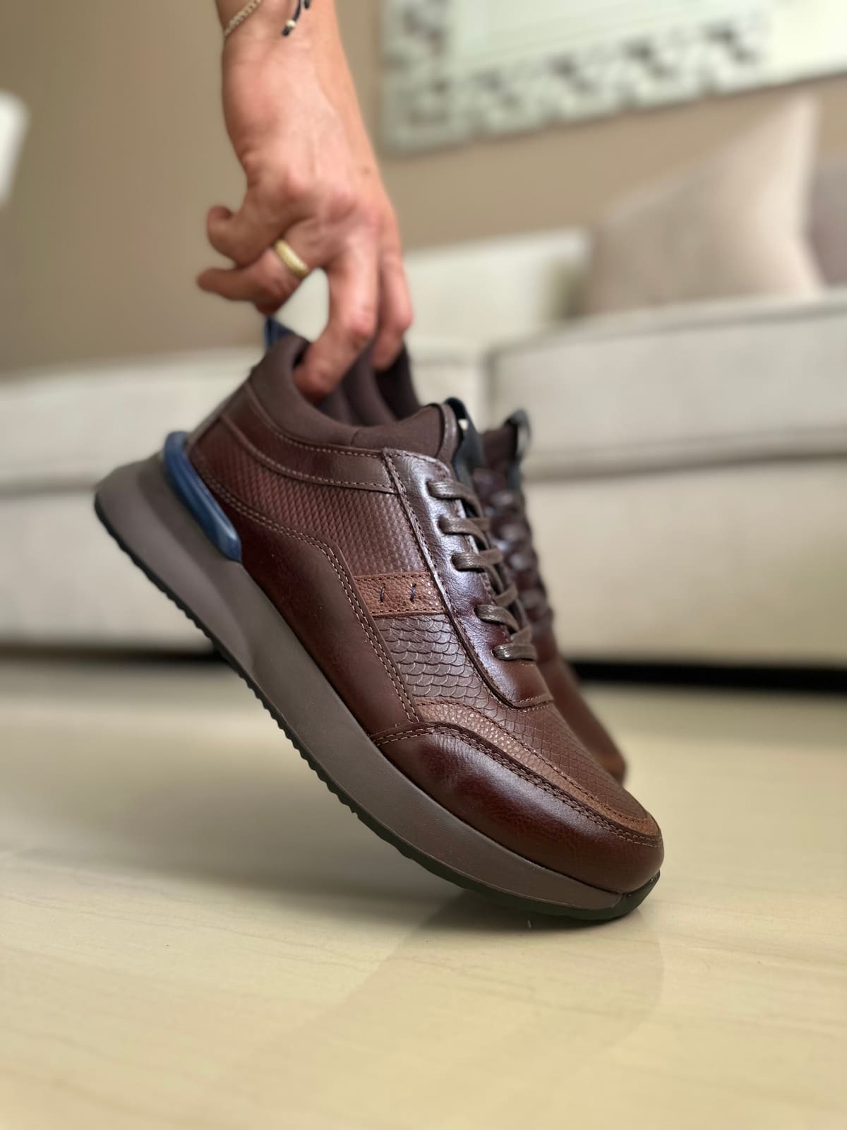 SNEAKER DINAMITE - EN CUERO - PARA HOMBRE - REF: 3217 imagen 3