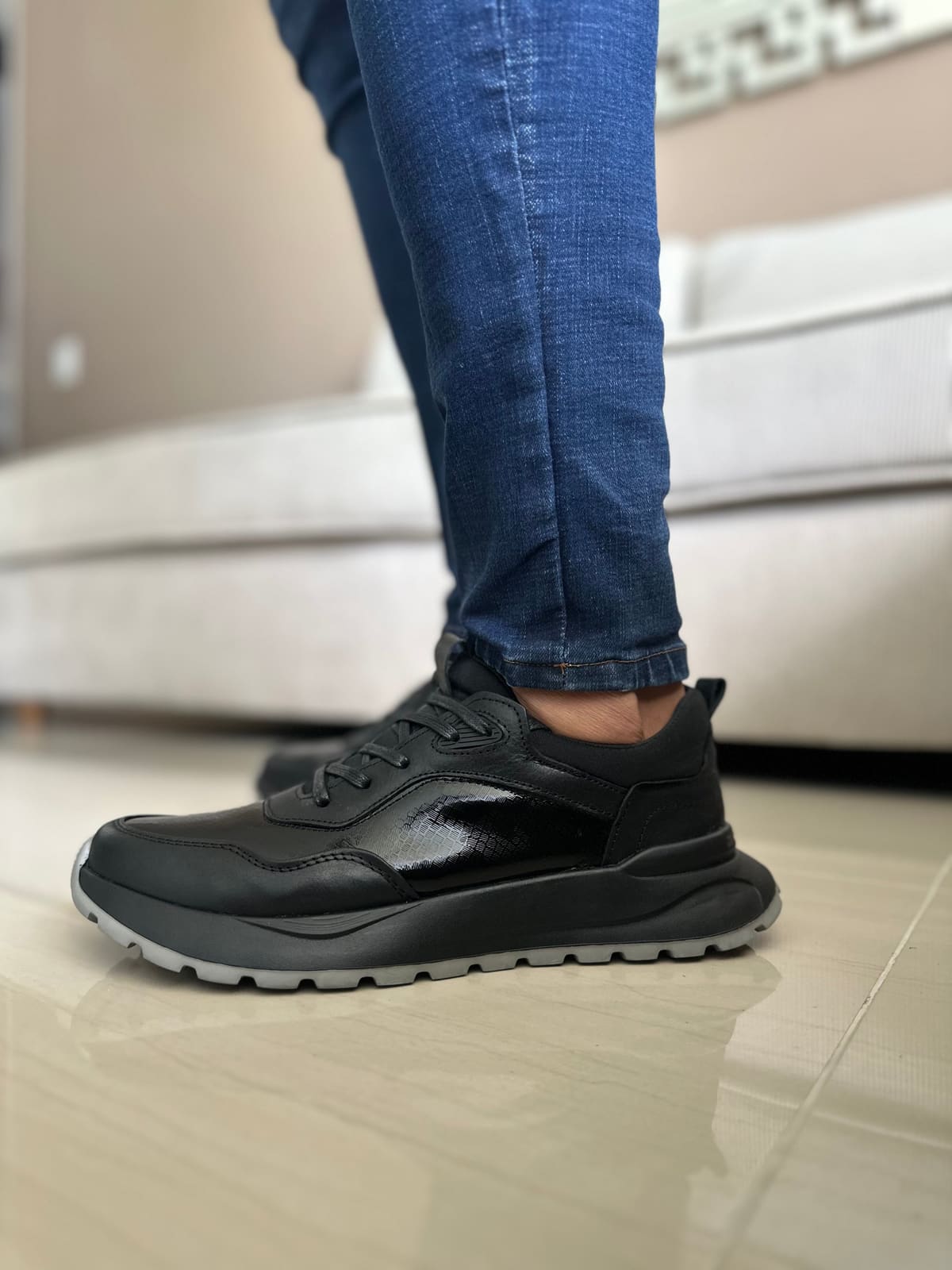 SNEAKERS BIN -CUERO REF: 3308 NEGRO imagen 3
