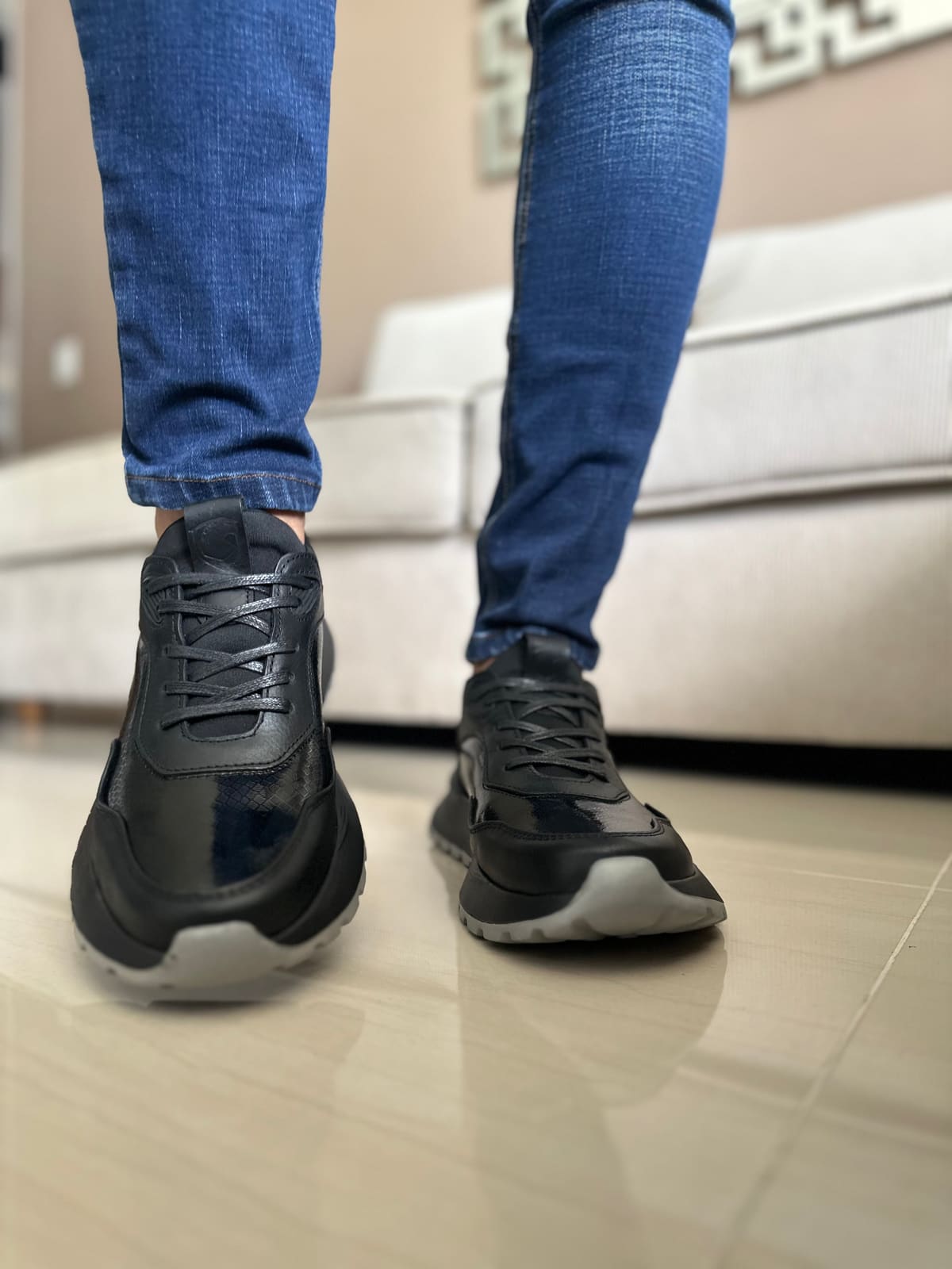 SNEAKERS BIN -CUERO REF: 3308 NEGRO imagen 4
