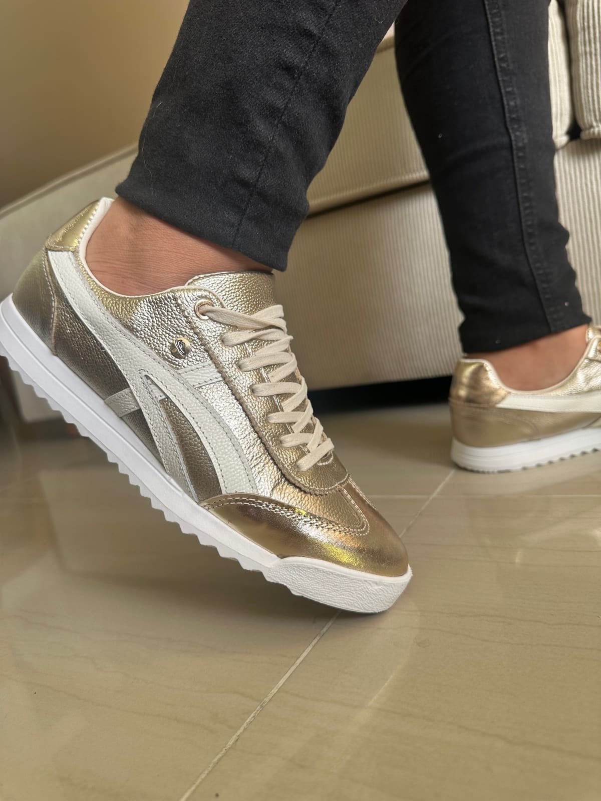 SNEAKER CHIKA - EN CUERO - PARA DAMA - REF:TIGER SHAMPAN imagen 2