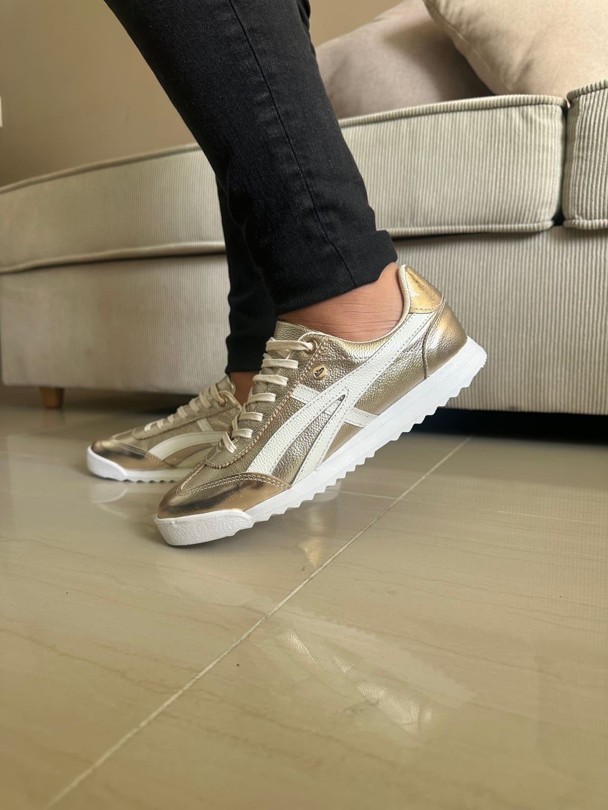 SNEAKER CHIKA - EN CUERO - PARA DAMA - REF:TIGER SHAMPAN imagen 3