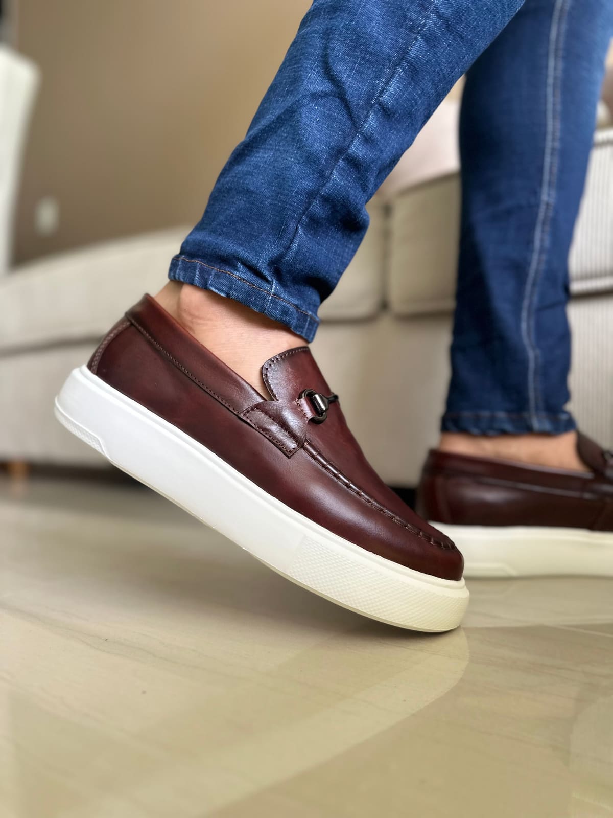 MOCASÍN ROM - EN CUERO - PARA HOMBRE imagen 3