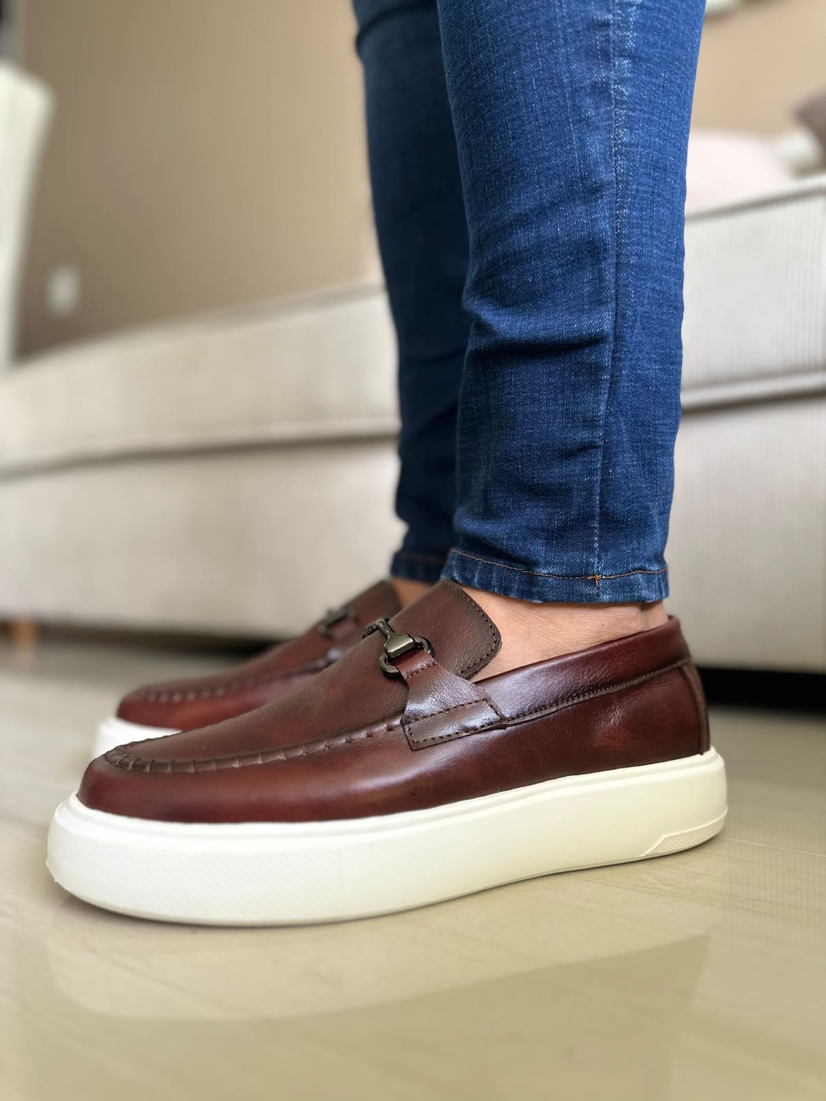 MOCASÍN ROM - EN CUERO - PARA HOMBRE imagen 4