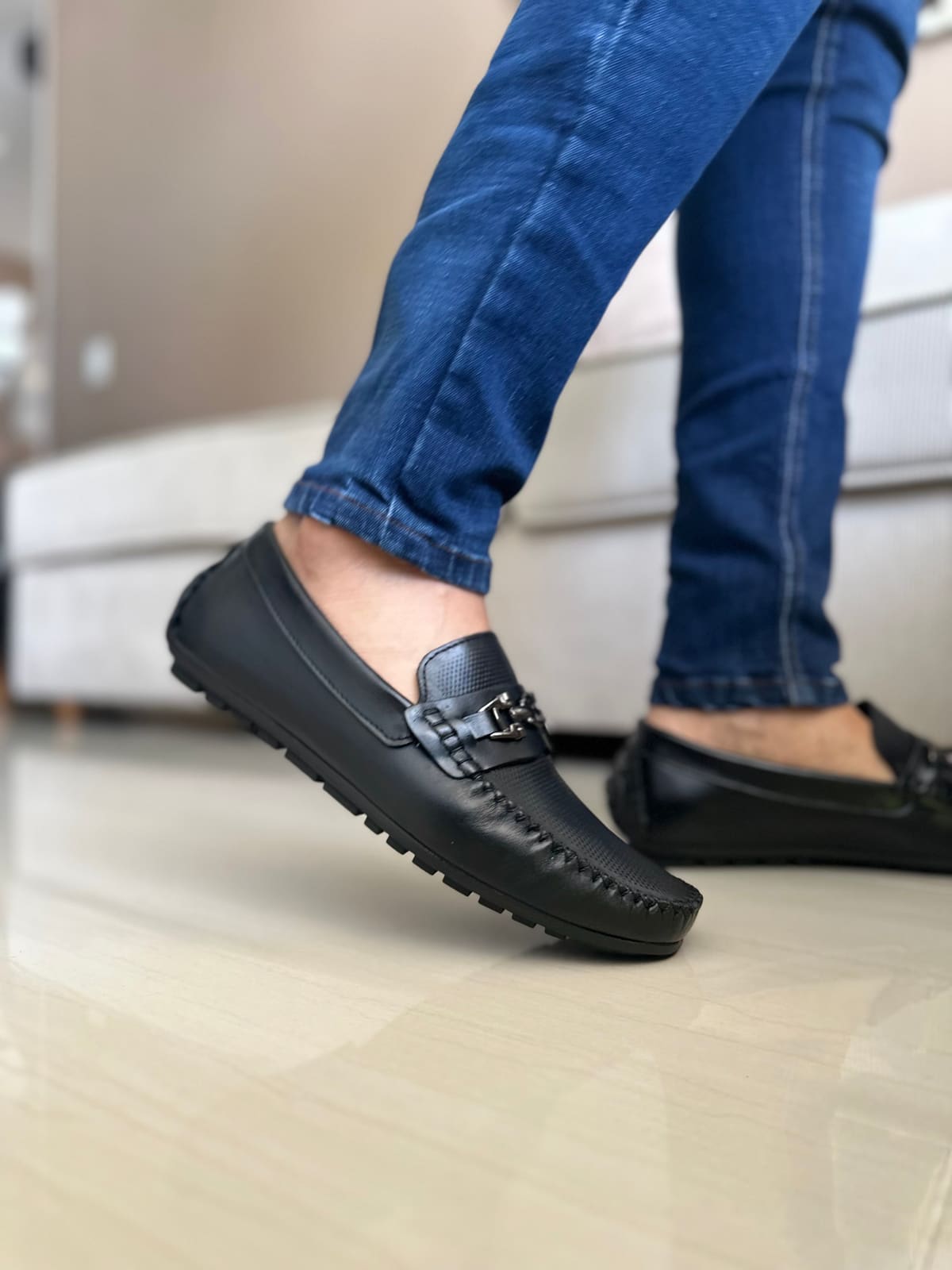 MOCASINES - EN CUERO - PARA HOMBRE - REF: 1002 imagen 2