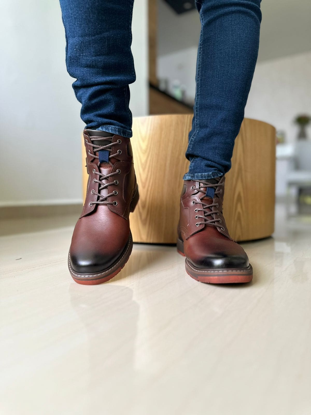 BOTAS SORA COÑAC - EN CUERO LISO imagen 2