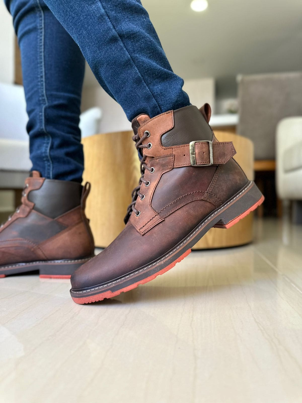 BOTAS SORA COÑAC - EN CUERO GRASO imagen 3