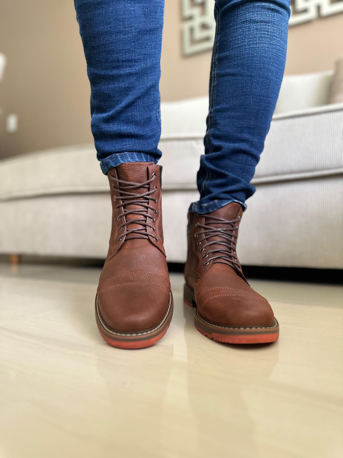 BOTAS CASUALES EN CUERO-REF: ARAWACO NOGAL imagen 2