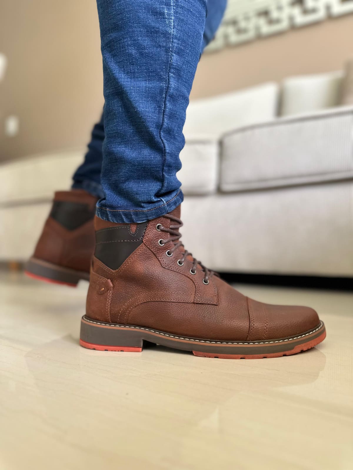 BOTAS CASUALES EN CUERO-REF: ARAWACO NOGAL imagen 3