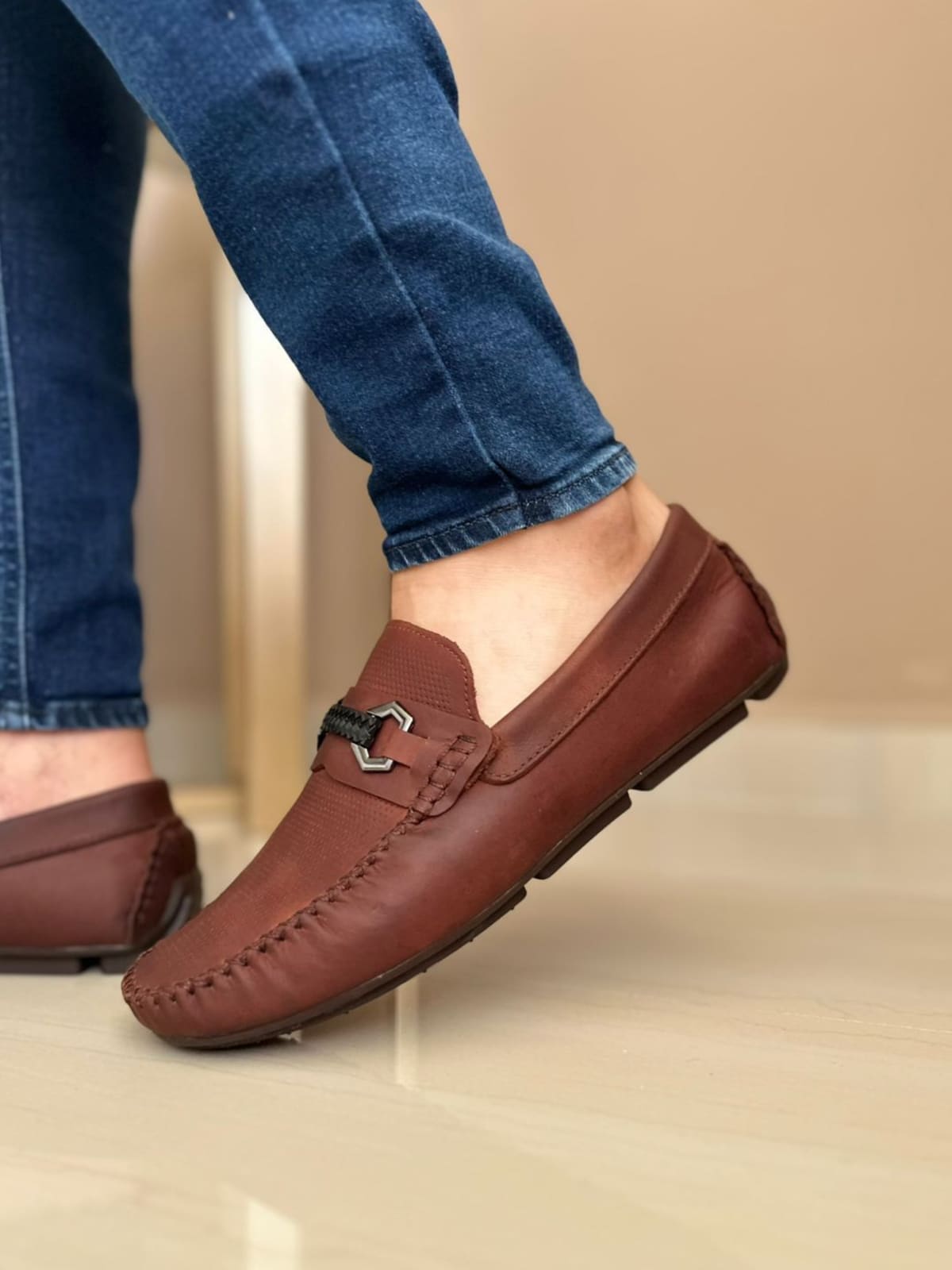 MOCASINES SPEAK - EN CUERO - PARA HOMBRE - REF: ANT 1002 imagen 2