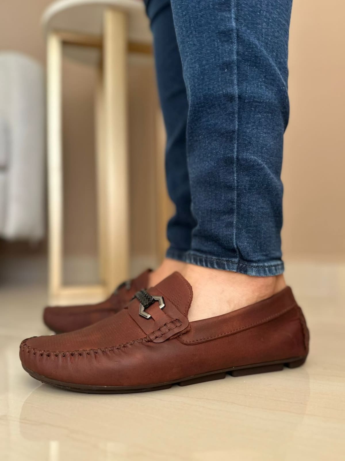MOCASINES SPEAK - EN CUERO - PARA HOMBRE - REF: ANT 1002 imagen 4