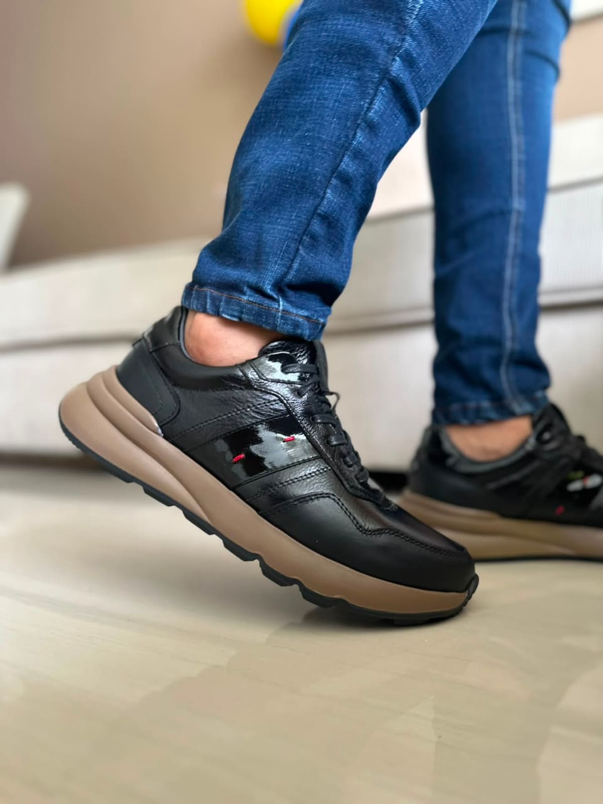SNEAKERS POUL CUERO- REF: 313 NEGRO imagen 4