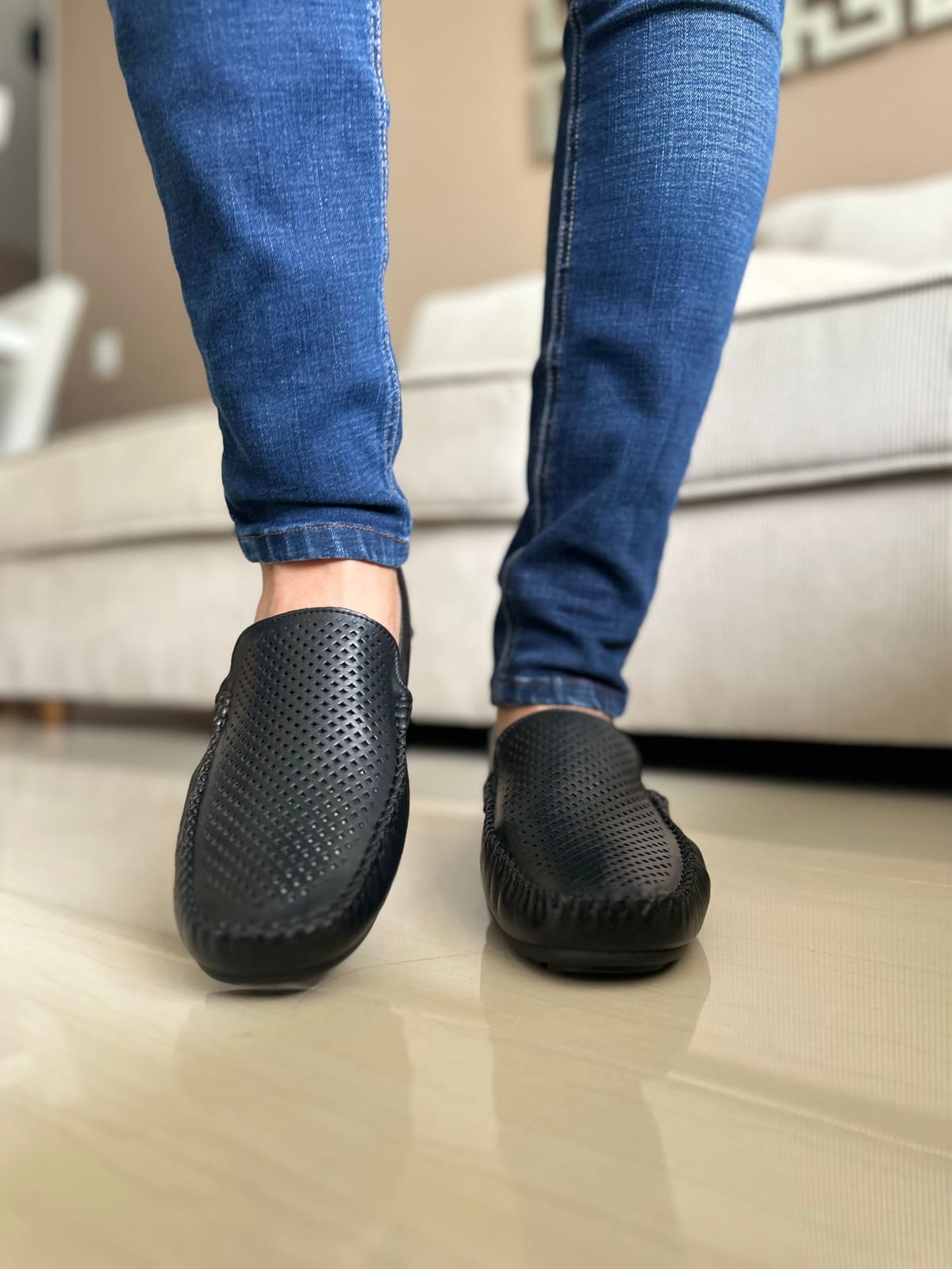 MOCASINES EN CUERO - PARA Hombre REF: 1000 NEGRO imagen 2