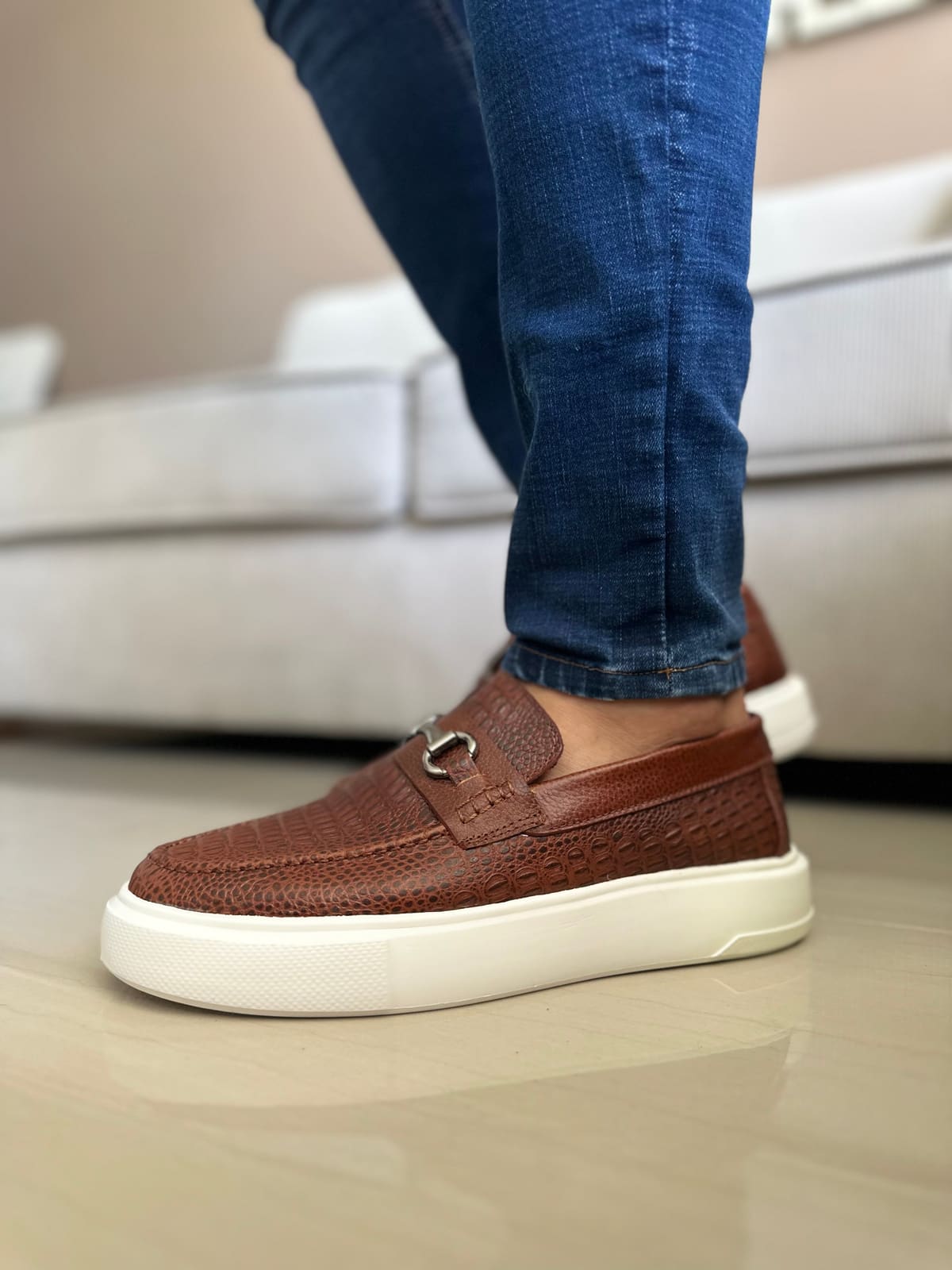 MOCASÍN ROM - EN CUERO - PARA HOMBRE imagen 2