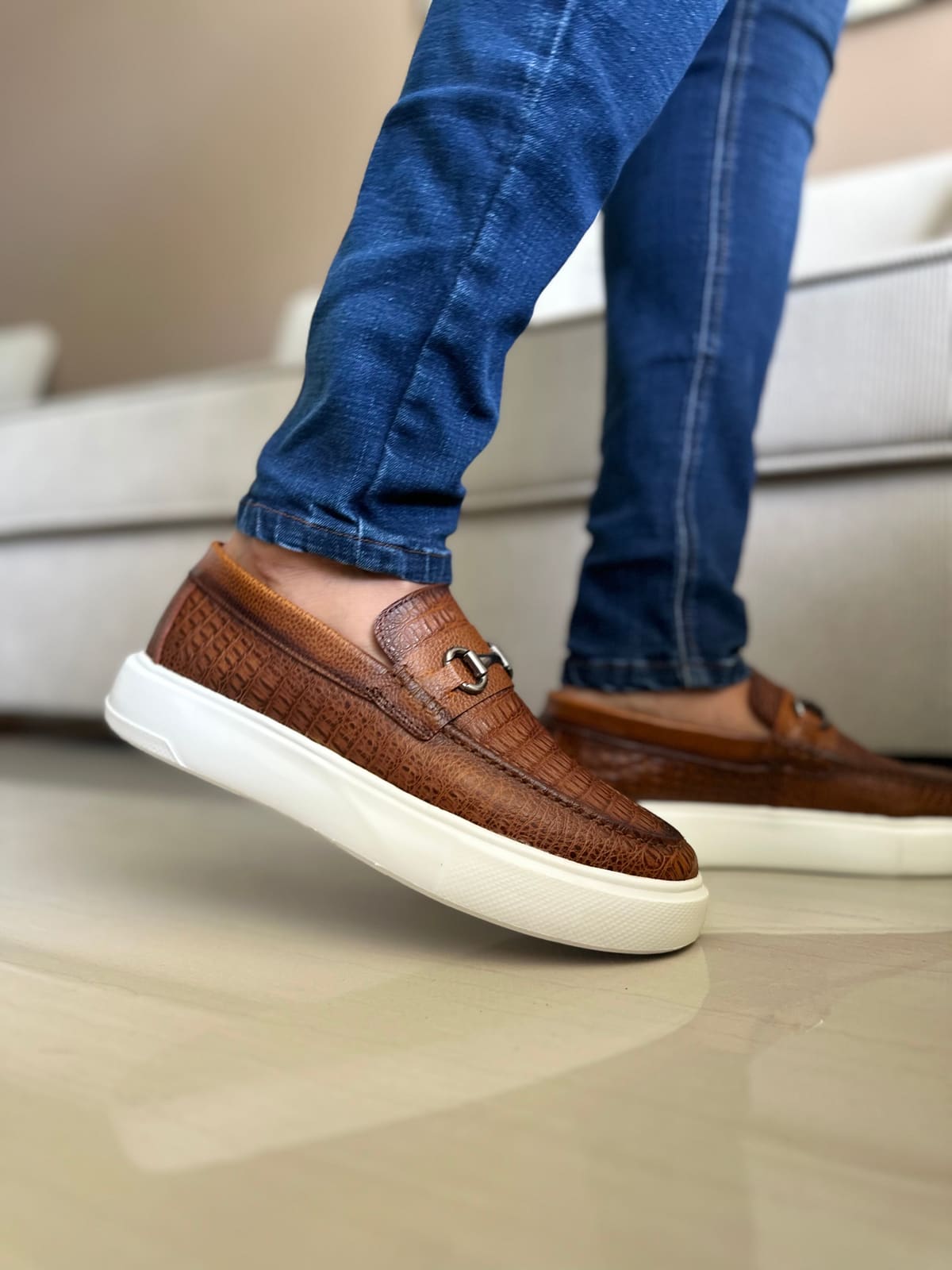 MOCASÍN ROM - EN CUERO - PARA HOMBRE imagen 3