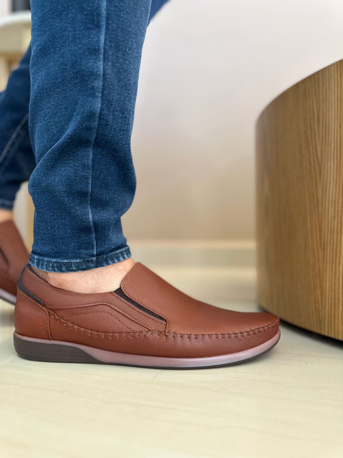 MOCASINES DONT-CUERO REF:6306 MIEL imagen 2