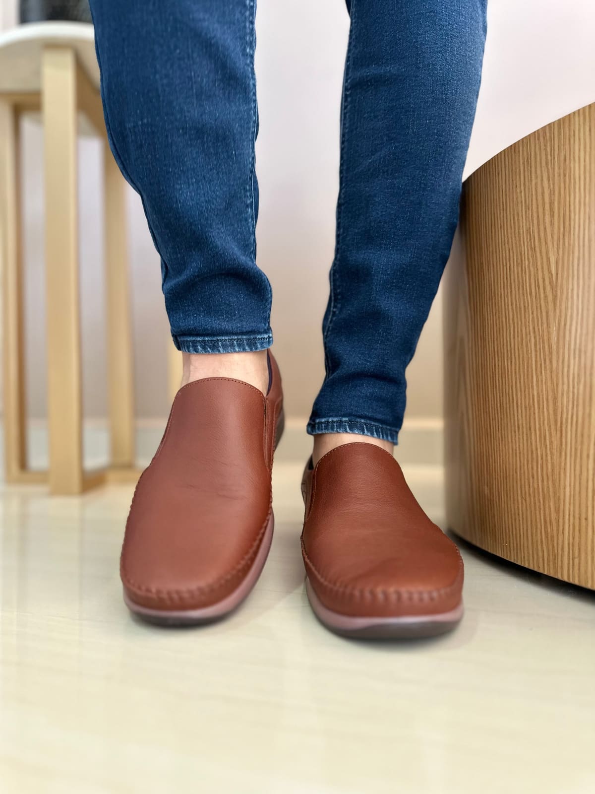 MOCASINES DONT-CUERO REF:6306 MIEL imagen 3