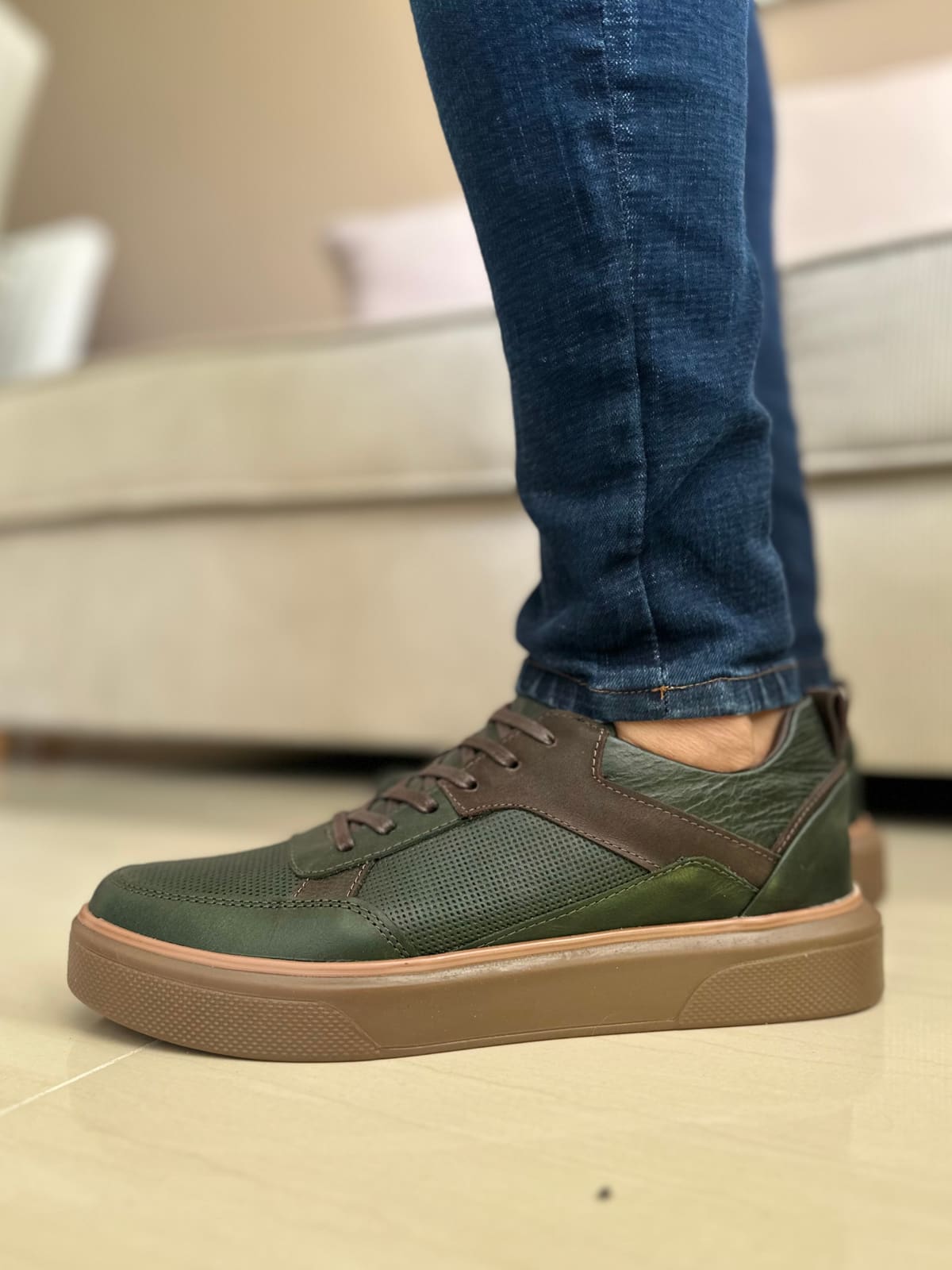 SNEAKER CLOVE - EN CUERO - PARA HOMBRE - REF: 3218 imagen 2