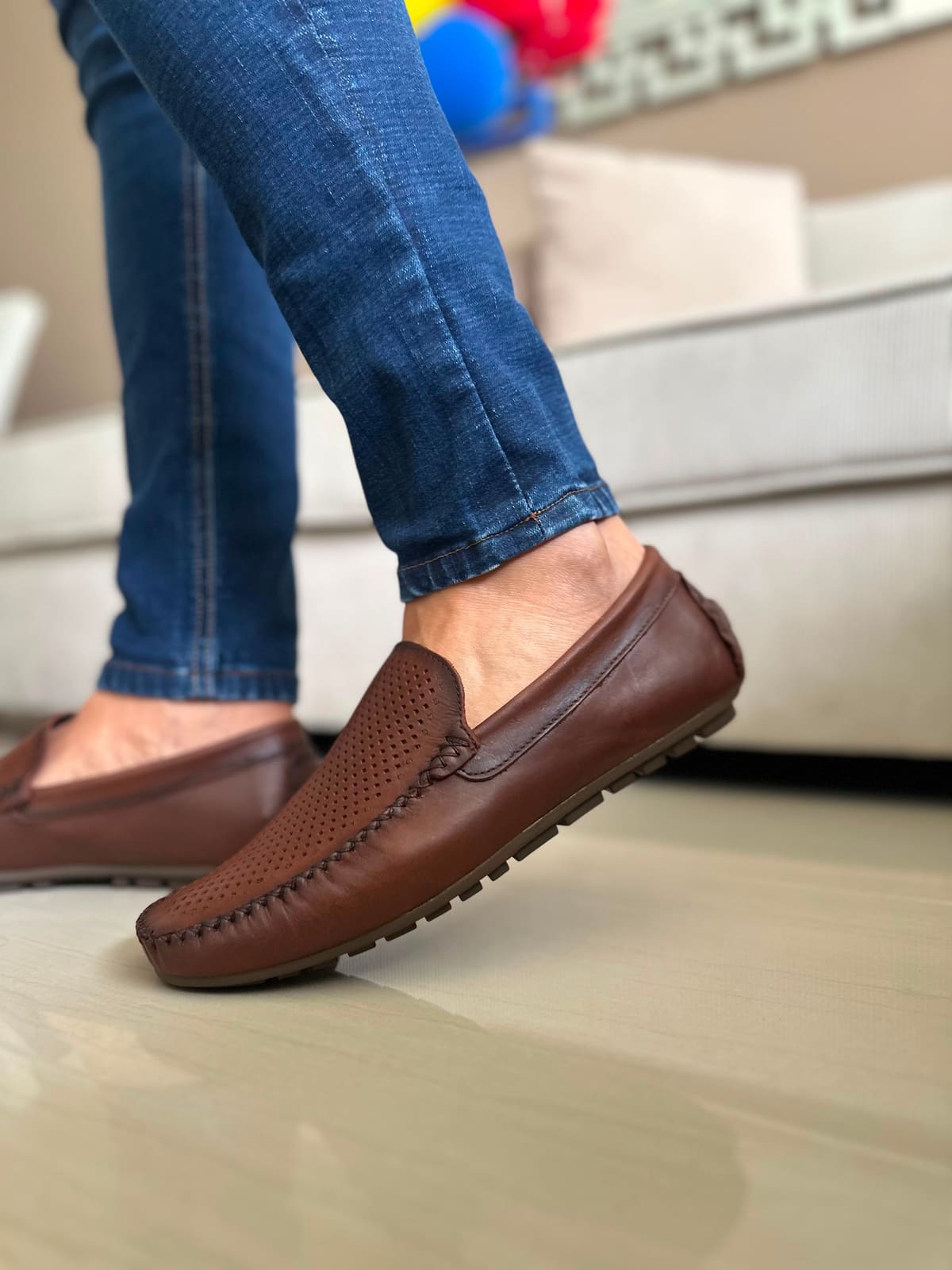 MOCASINES EN CUERO - PARA Hombre REF: 1000 NOGAL imagen 2