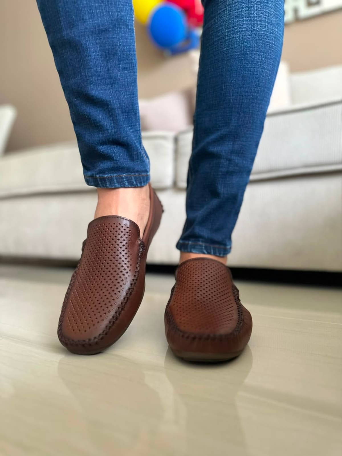 MOCASINES EN CUERO - PARA Hombre REF: 1000 NOGAL imagen 3